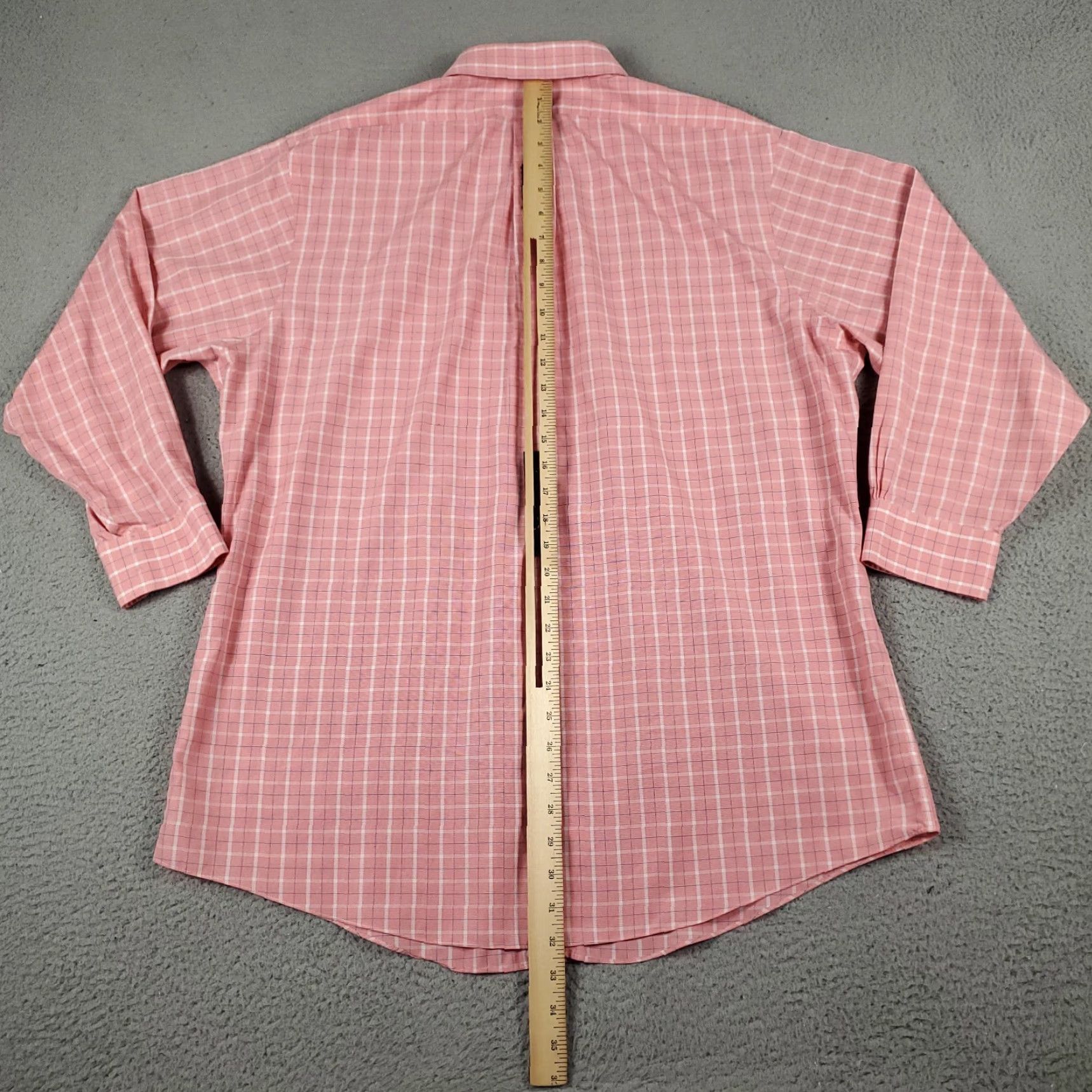 Brooks Brothers Brooks Brothers Shirt Mens 17.5 Pink Plaid Dress Shirt Long Sleeve Button-Down Regular Fit Size 46R - 3 Thumbnail