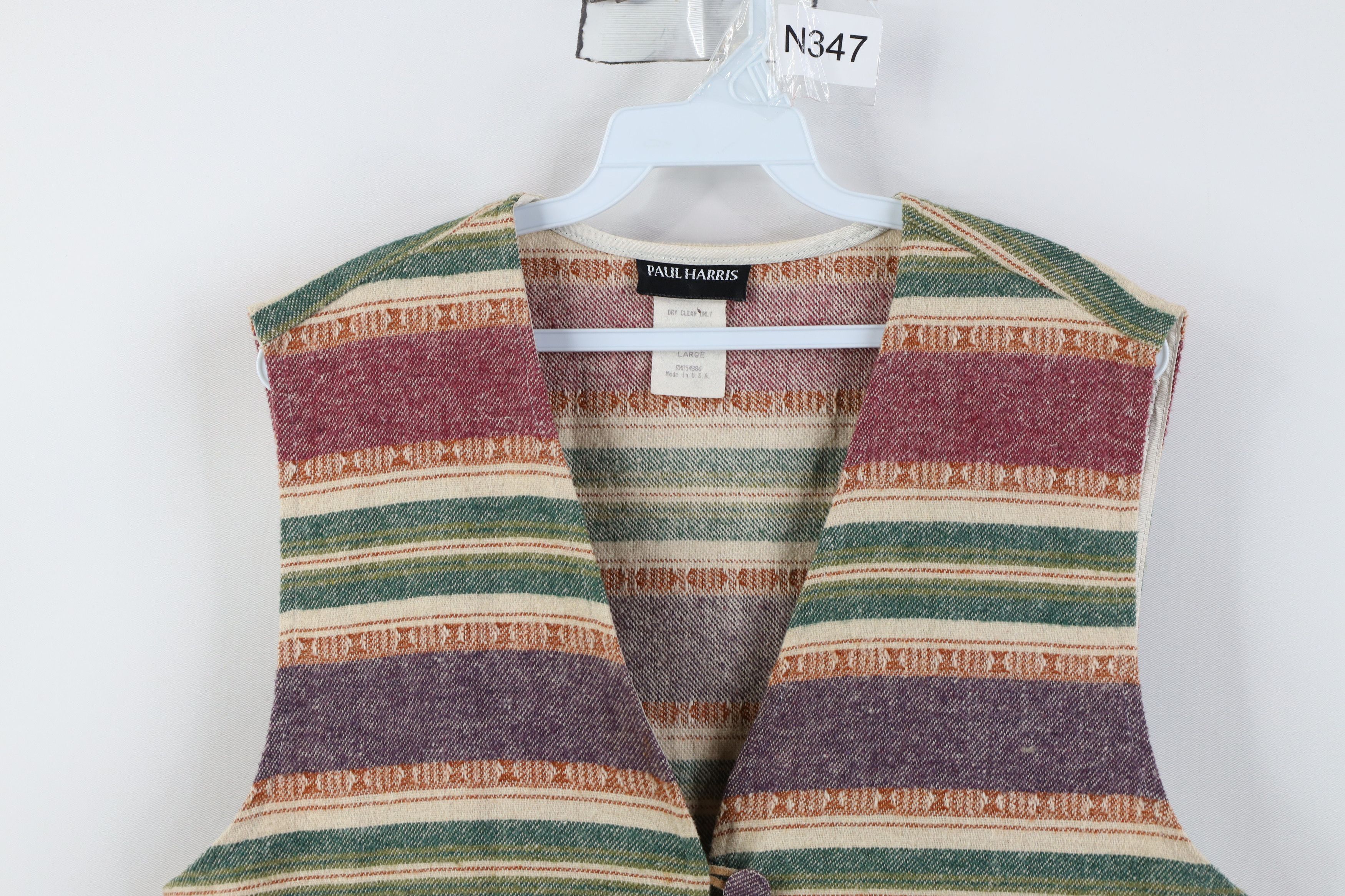 Vintage Vintage 90s Streetwear Fringed Blanket Vest Jacket USA Size L / US 10 / IT 46 - 2 Thumbnail