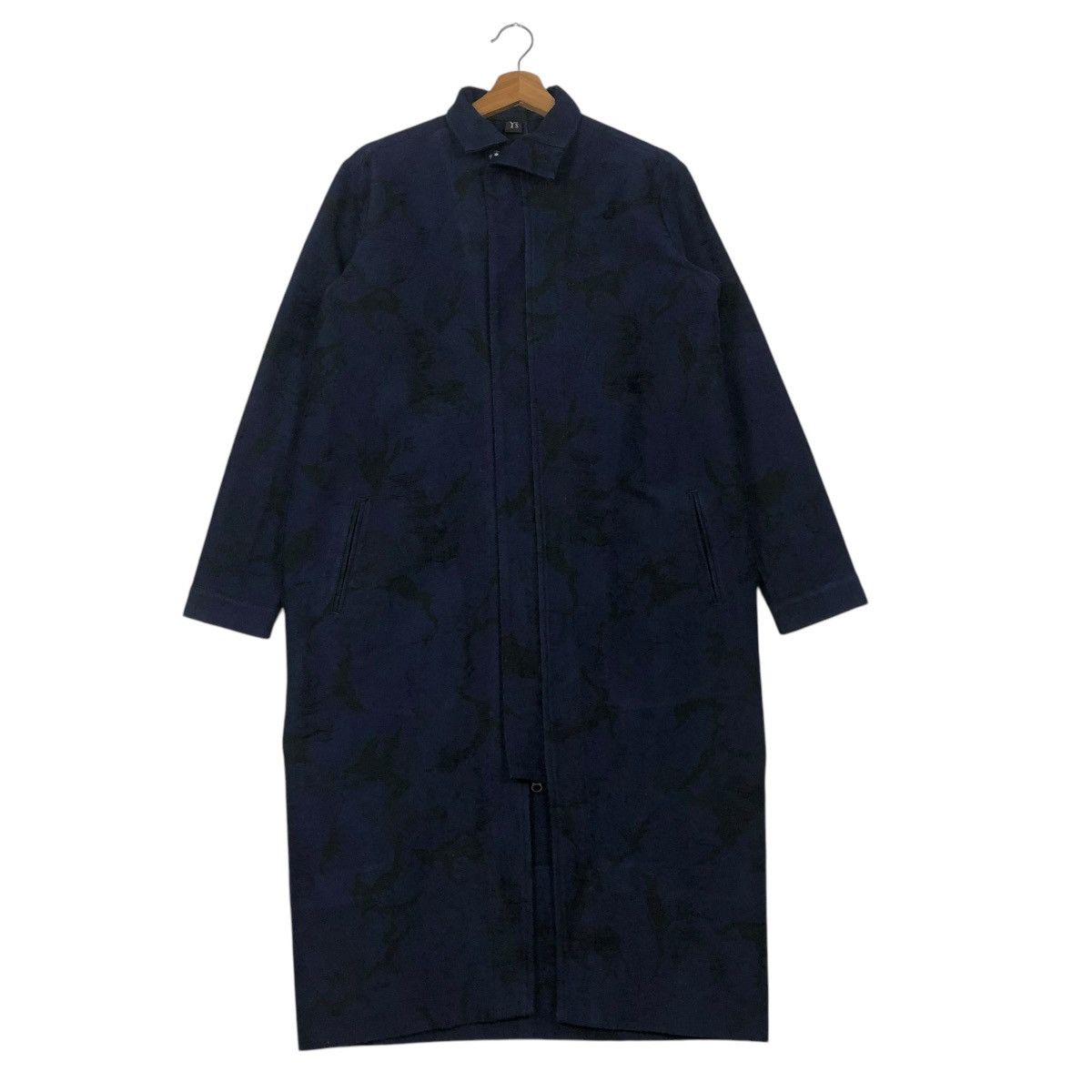 Yohji Yamamoto 🔥VINTAGE Y’S YOHJI YAMAMOTO LONG JACKET DENIM FLORAL Size US M / EU 48-50 / 2 - 4 Thumbnail