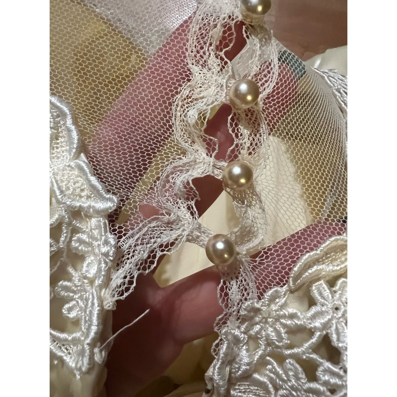 Jessica McClintock 80s Jessica McClintock Wedding Dress Cinderella Victorian Size M / US 6-8 / IT 42-44 - 14 Thumbnail