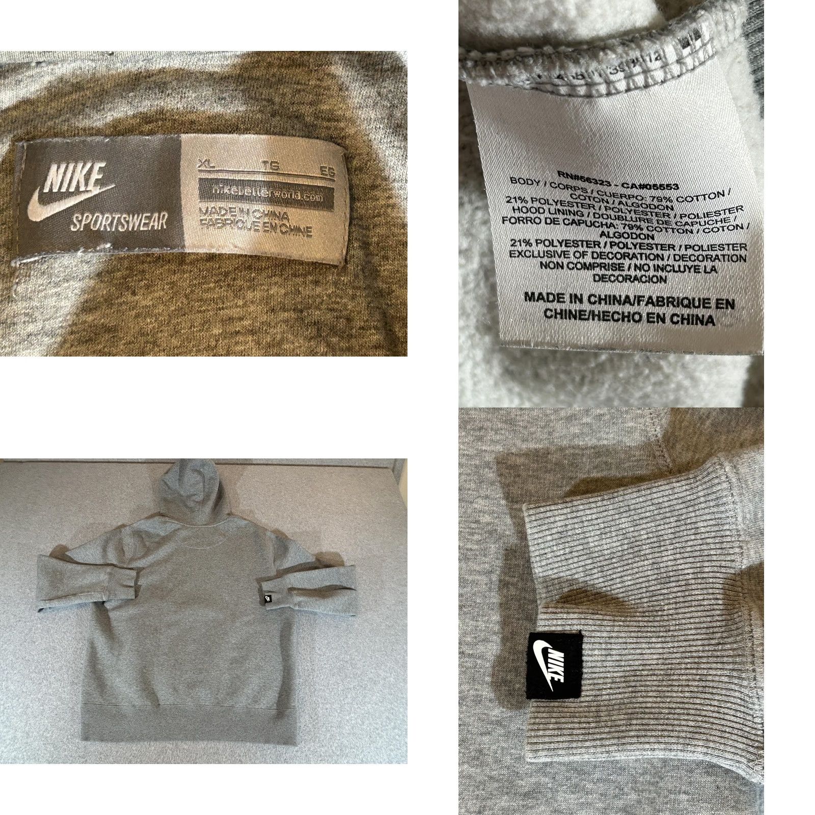 Nike Nike Sportswear Hoodie Mens XL Gray Pullover Sweatshirt Vintage 90s SWAG DONT COME CHEAP Graphic Print Fleece Hoodie Mens XL Gray Size US XL / EU 56 / 4 - 8 Thumbnail