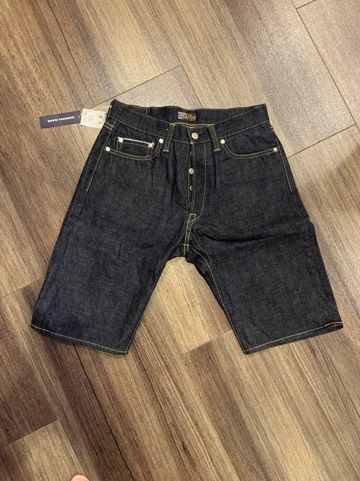 Samurai Jeans SAMURAI JEANS S002SP YAMATO 15OZ. SELVEDGE SHORTS Size US 31 - 1 Preview