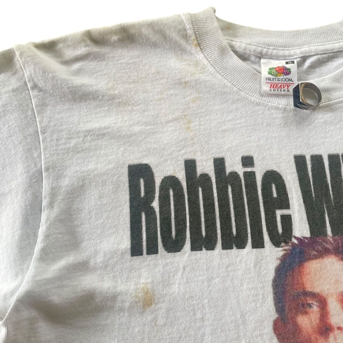 Band Tees × Vintage Vintage 90s Young Robbie Williams Tee Size US S / EU 44-46 / 1 - 4 Thumbnail