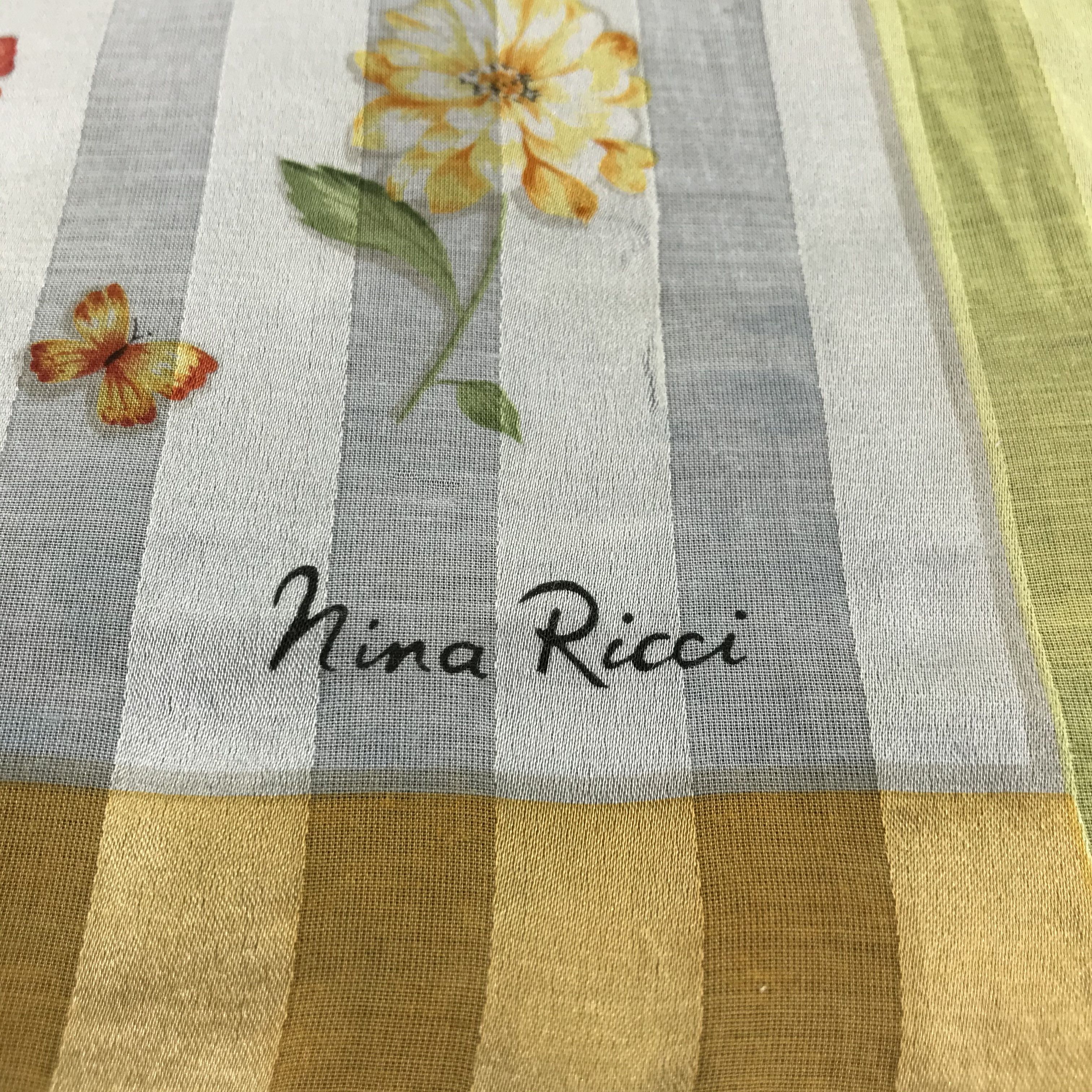 Nina Ricci Nina Ricci Floral Handkerchief Neckerchief Bandana H138 Size ONE SIZE - 4 Thumbnail