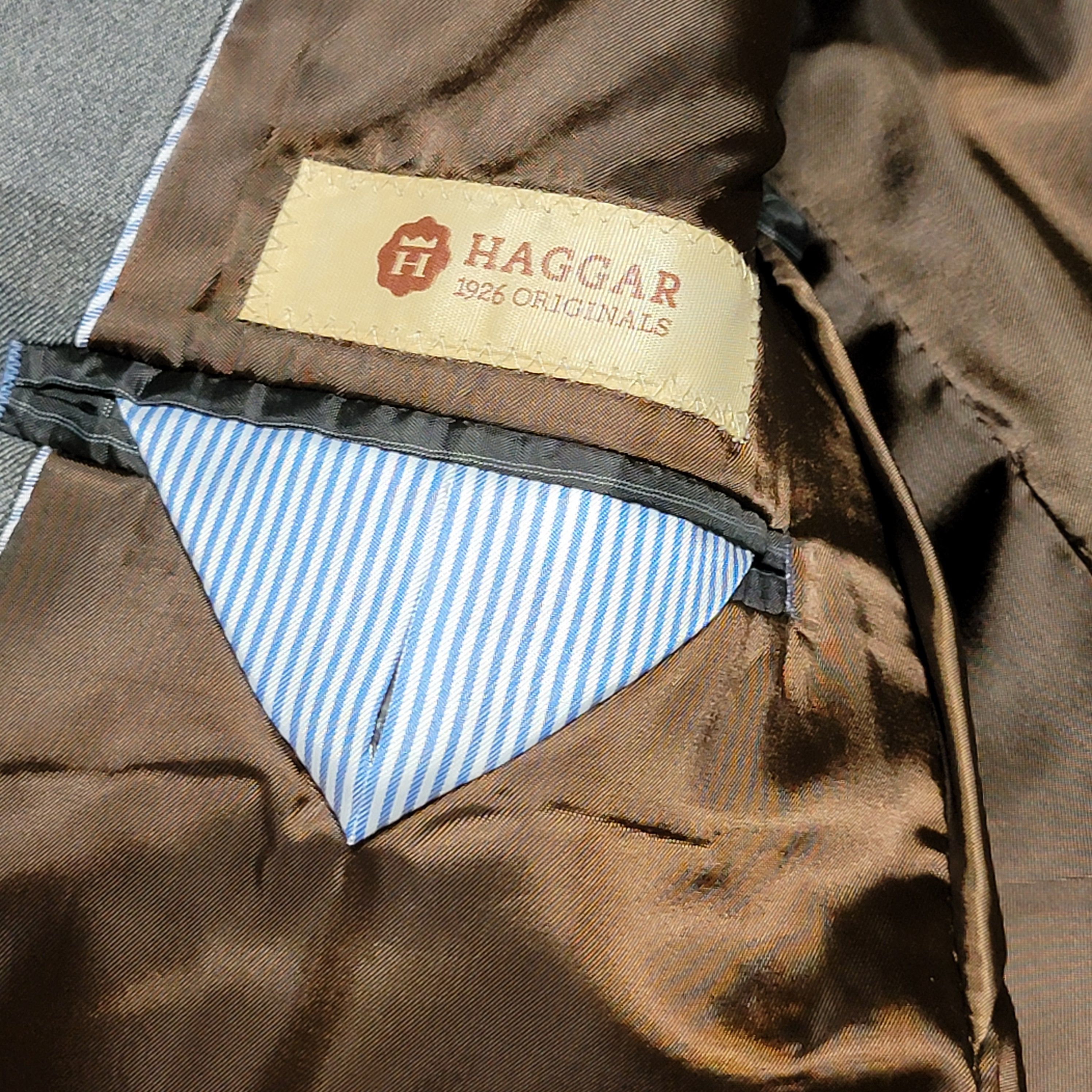 Haggar Haggar 2-Button Black & Grey Plaid Suit Blazer - Size 42R Size 42R - 4 Thumbnail