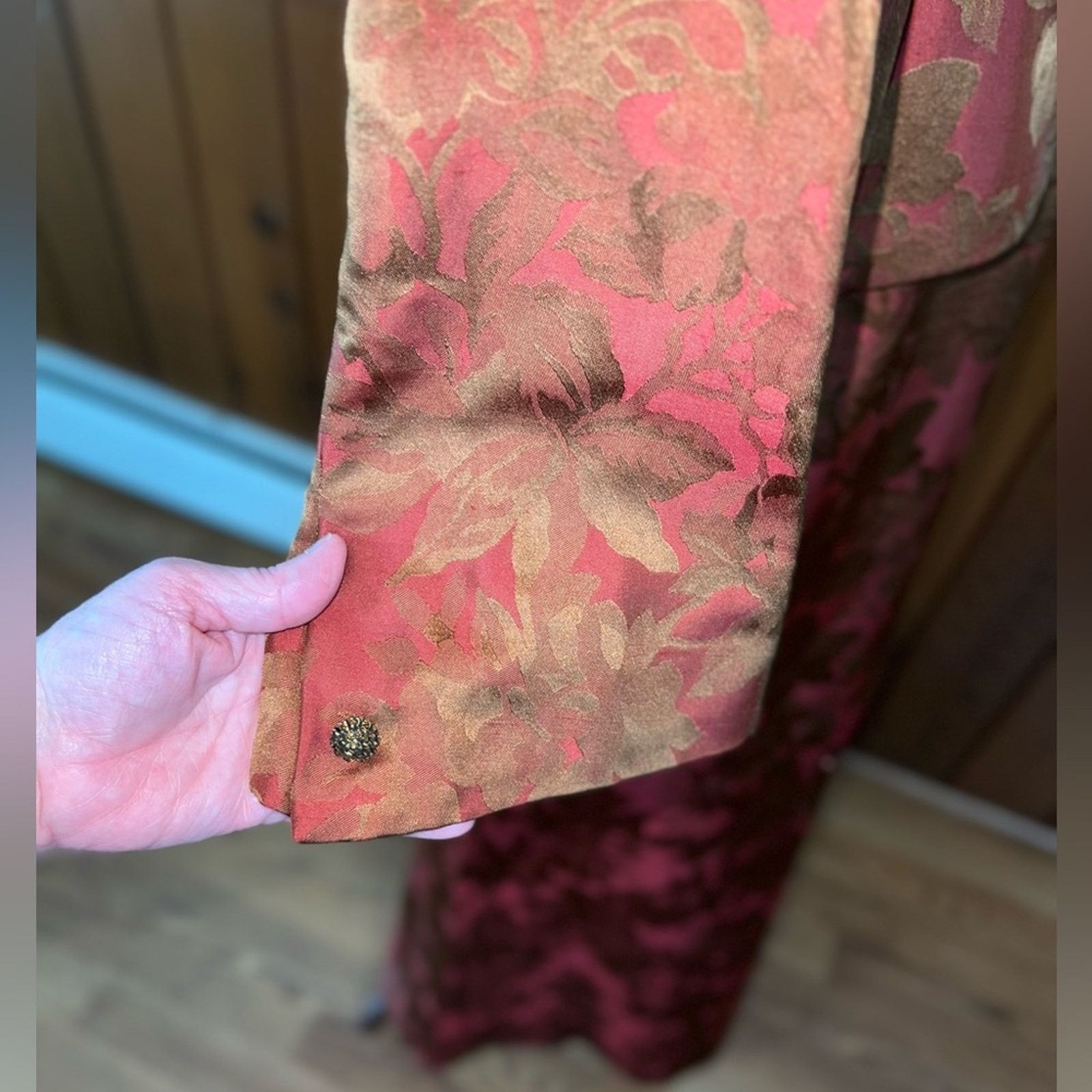 Other Vintage Kay Unger Silk Floral Mother of the Bride Gown! Size M / US 6-8 / IT 42-44 - 5 Thumbnail