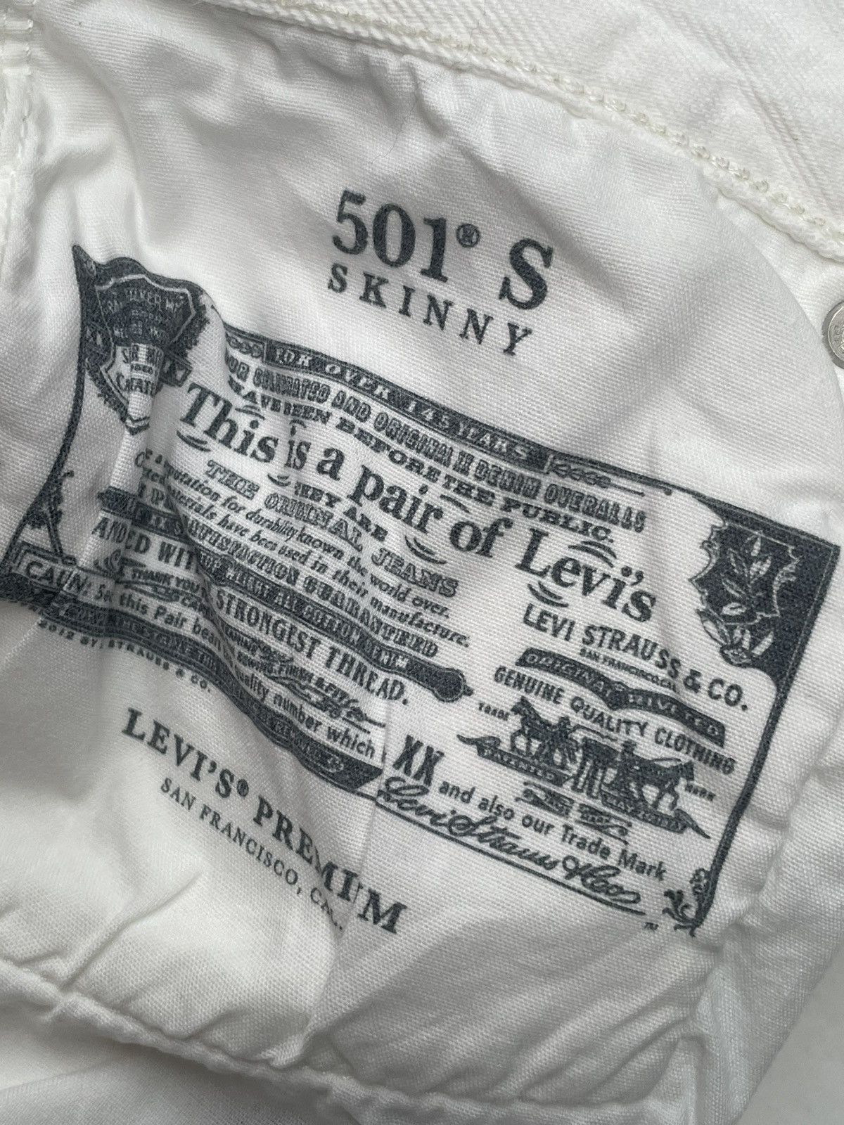 Levi's Levis 501 Big E Skinny Distresed Denim Size US 28 / EU 44 - 17 Thumbnail