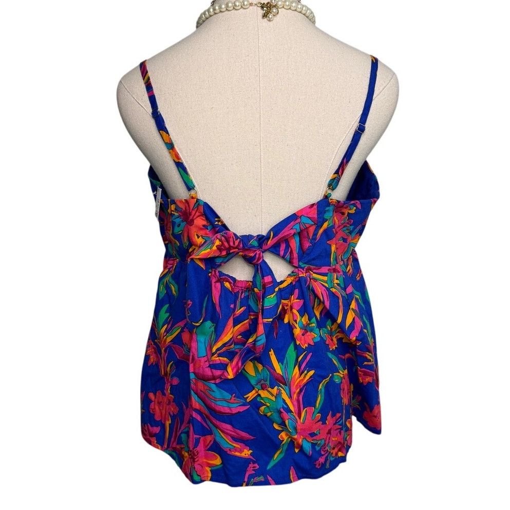 J.Crew J.Crew Factory Tropical Floral Tank Top blue pink size 12 Size XL / US 12-14 / IT 48-50 - 5 Thumbnail