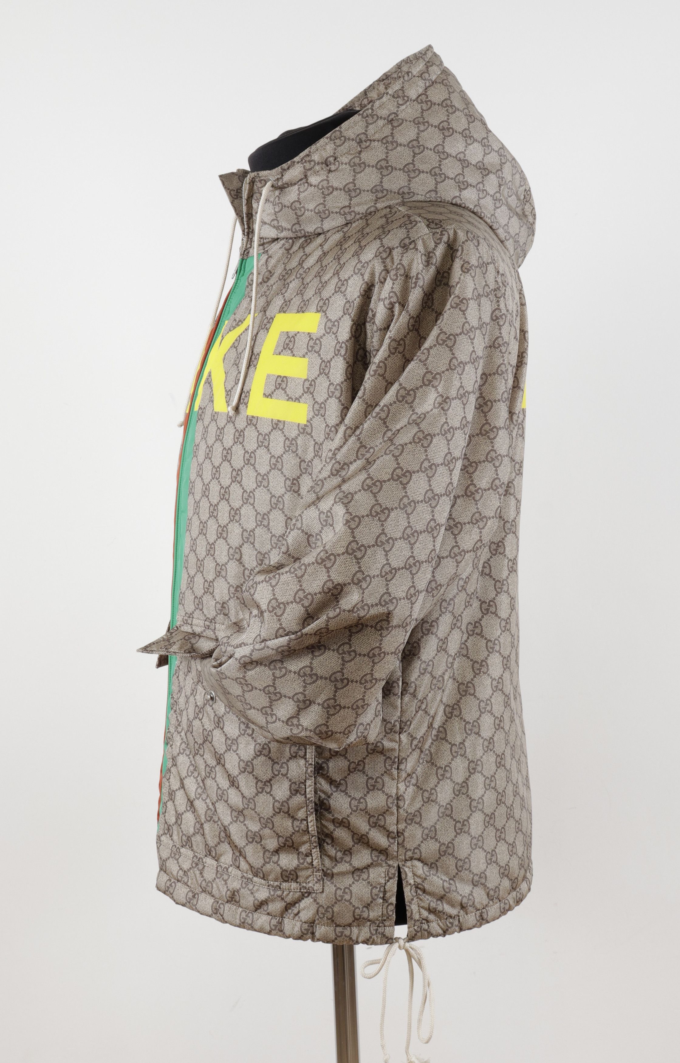 Gucci NWOT Gucci "FAKE NOT" Web Beige GG Monogram Jacket Size US L / EU 52-54 / 3 - 12 Thumbnail