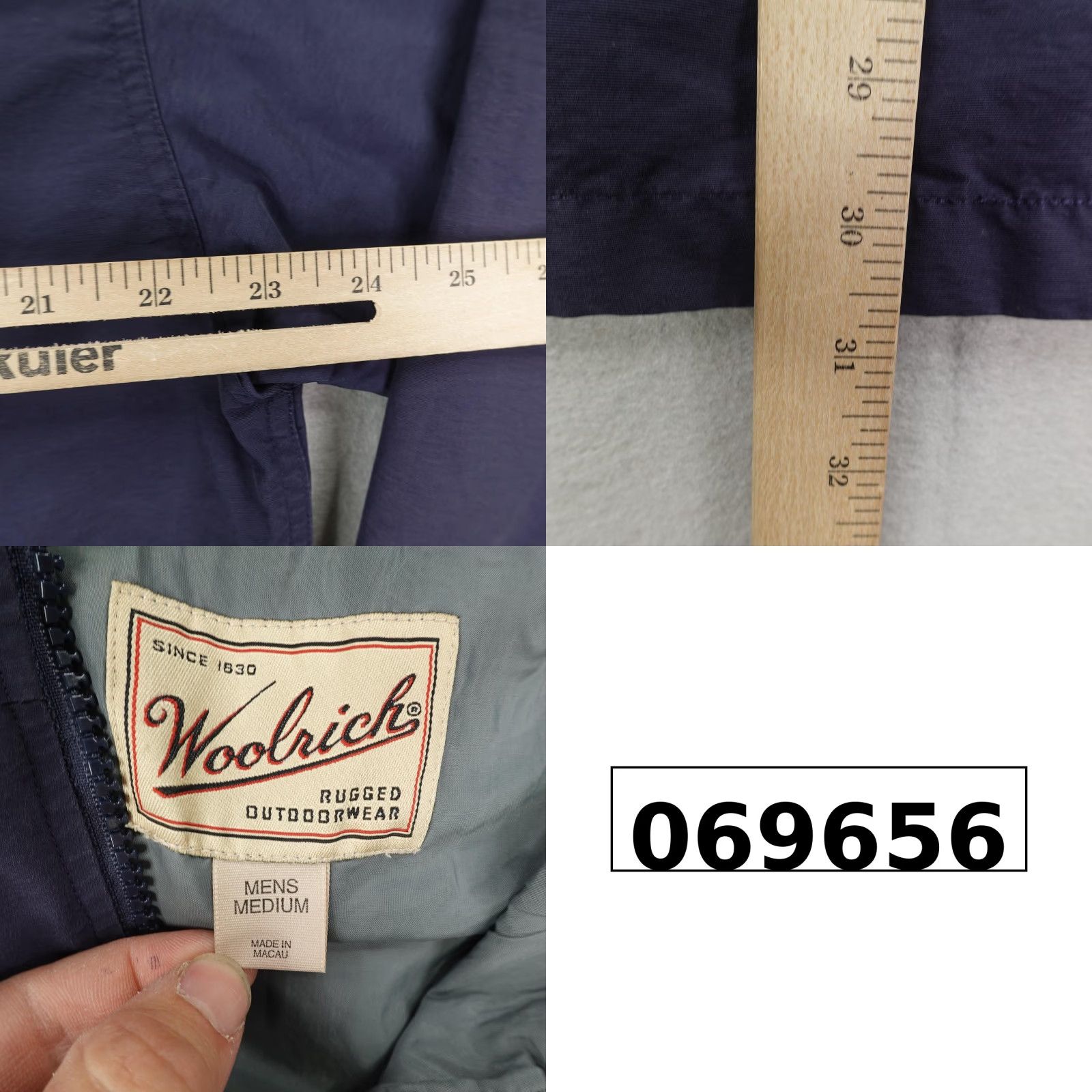 Vintage VINTAGE Woolrich Jacket Mens M Blue Field Coat Windbreaker Hooded Rain Coat Parka 90s Outdoor Windproof Logo Zipper Pockets Size US M / EU 48-50 / 2 - 8 Thumbnail
