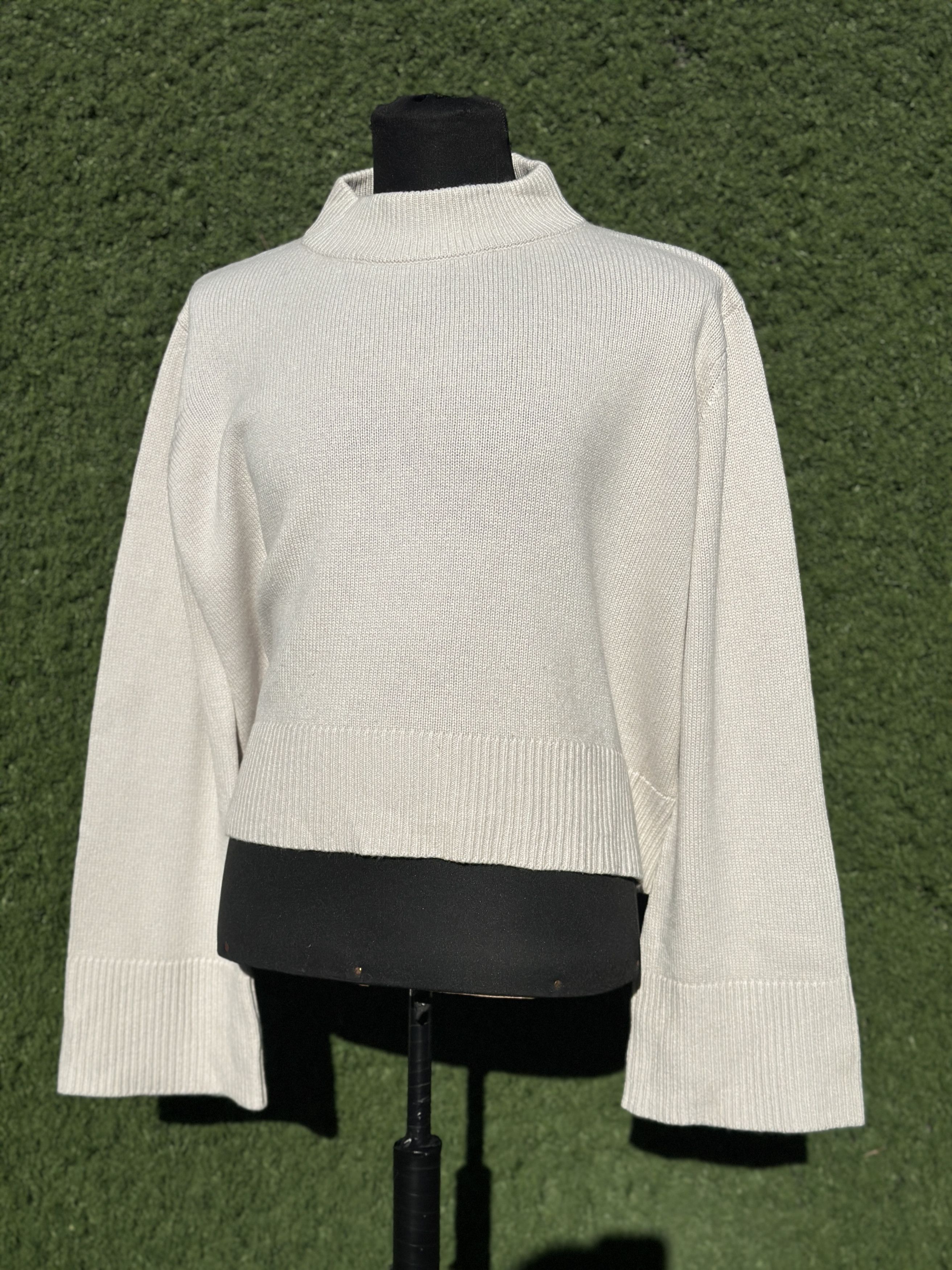 Other Jenni Kayne Size S Cashmere Blend Mock Neck Cropped Boxy Size S / US 4 / IT 40 - 9 Thumbnail