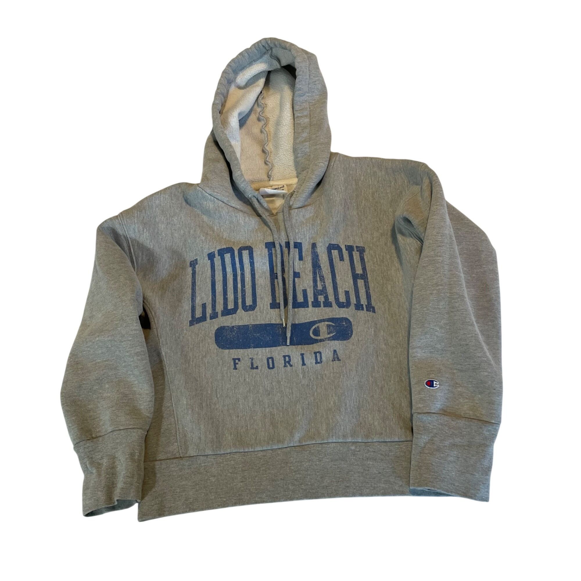 Champion Vintage Champion Gray Hoodie Lido Beach Florida Gray X-Small Size XS / US 0-2 / IT 36-38 - 2 Thumbnail
