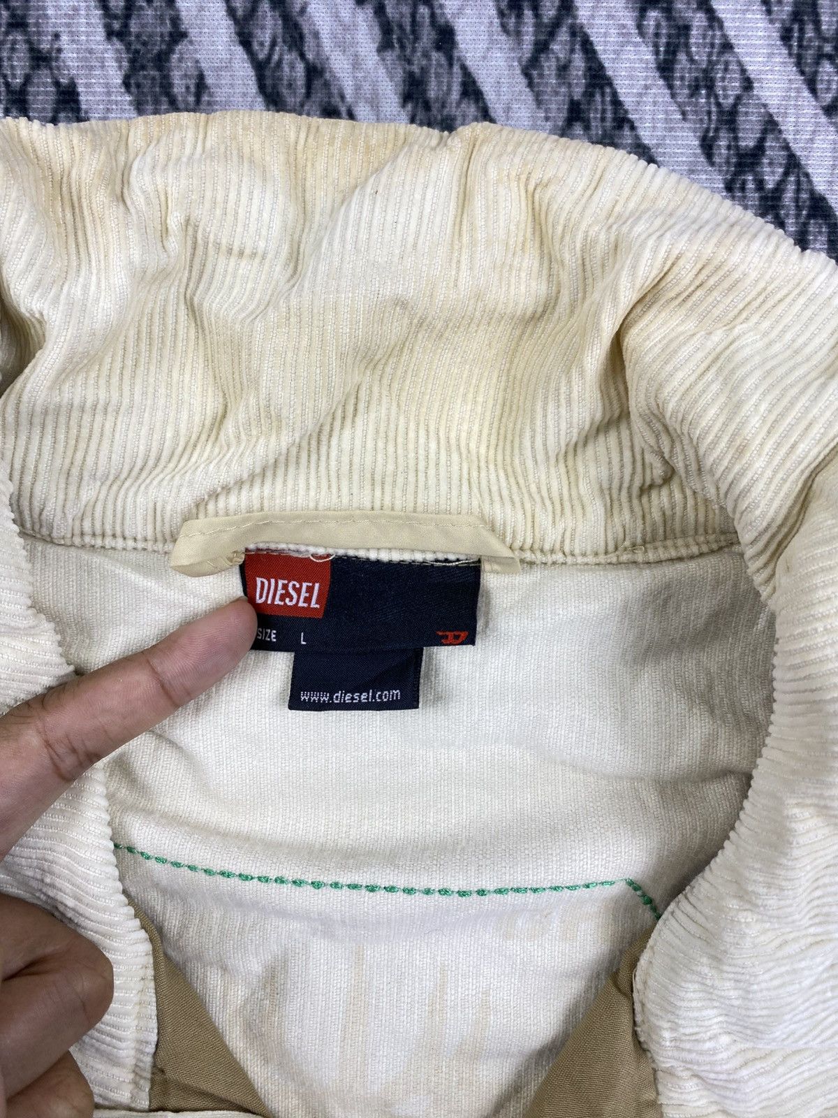 Diesel Vintage Diesel Beige Double Pocket Zipper Jacket Size US L / EU 52-54 / 3 - 9 Thumbnail