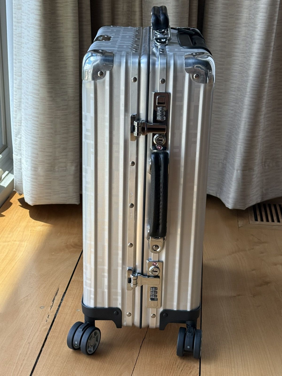 Rimowa X Fendi Silver Cabin Carryon Trolley Luggage, Men's — image 2 of 6
