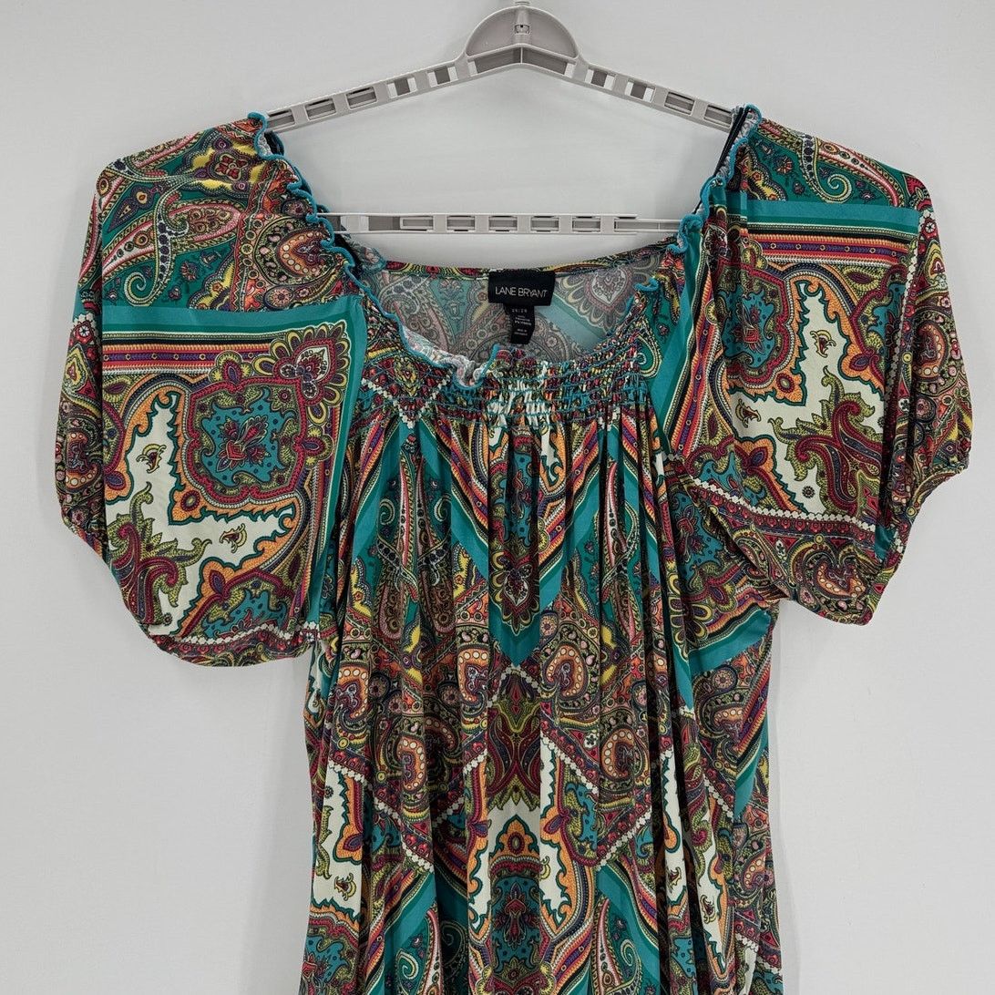 Other Lane Bryant True Y2K paisley teal brown shirt size 26/28 Size 3XL / US 20-22 - 4 Thumbnail