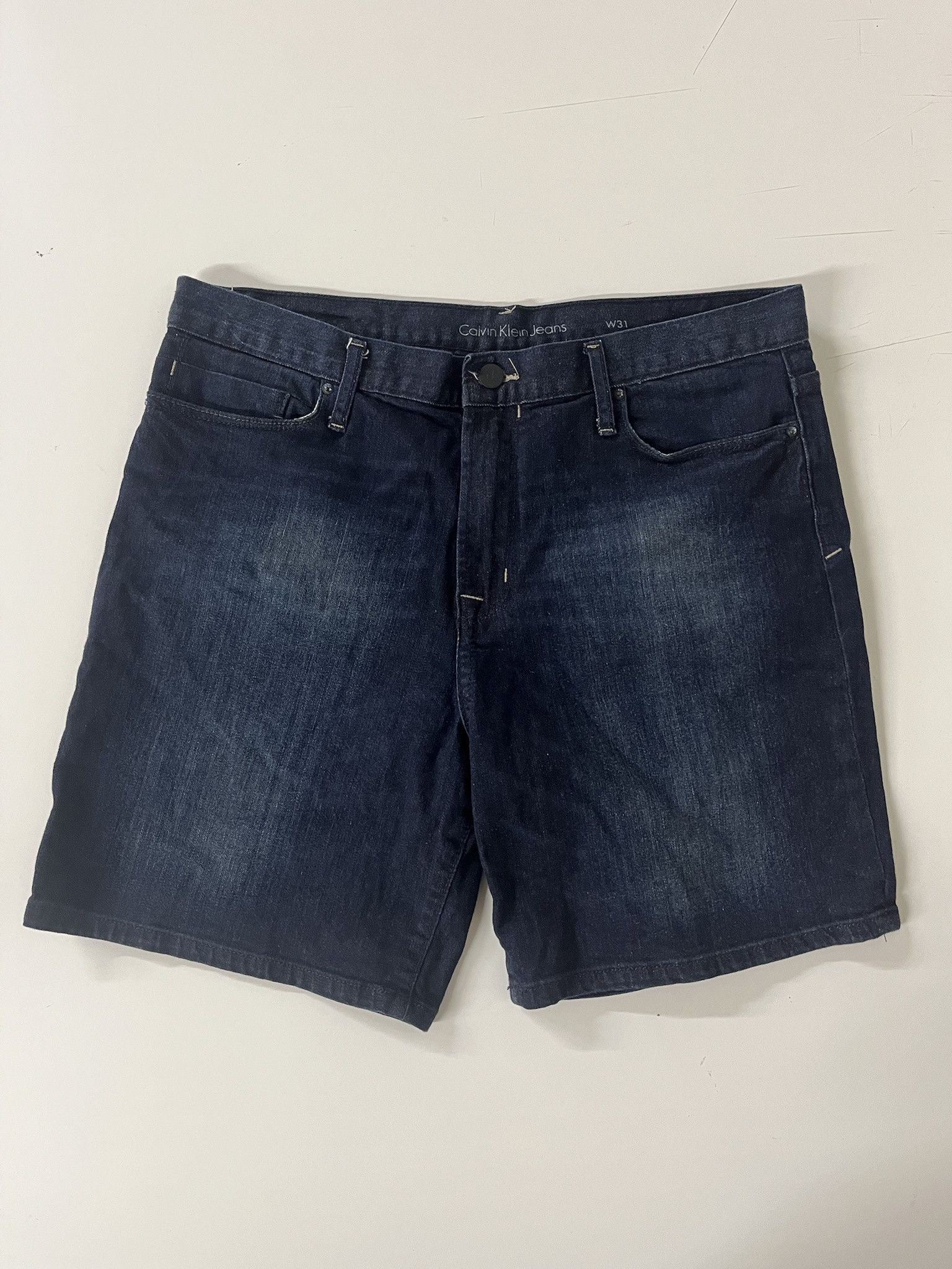 Vintage Calvin Klein Jean Shorts Dark Wash Denim Shorts Size 34
