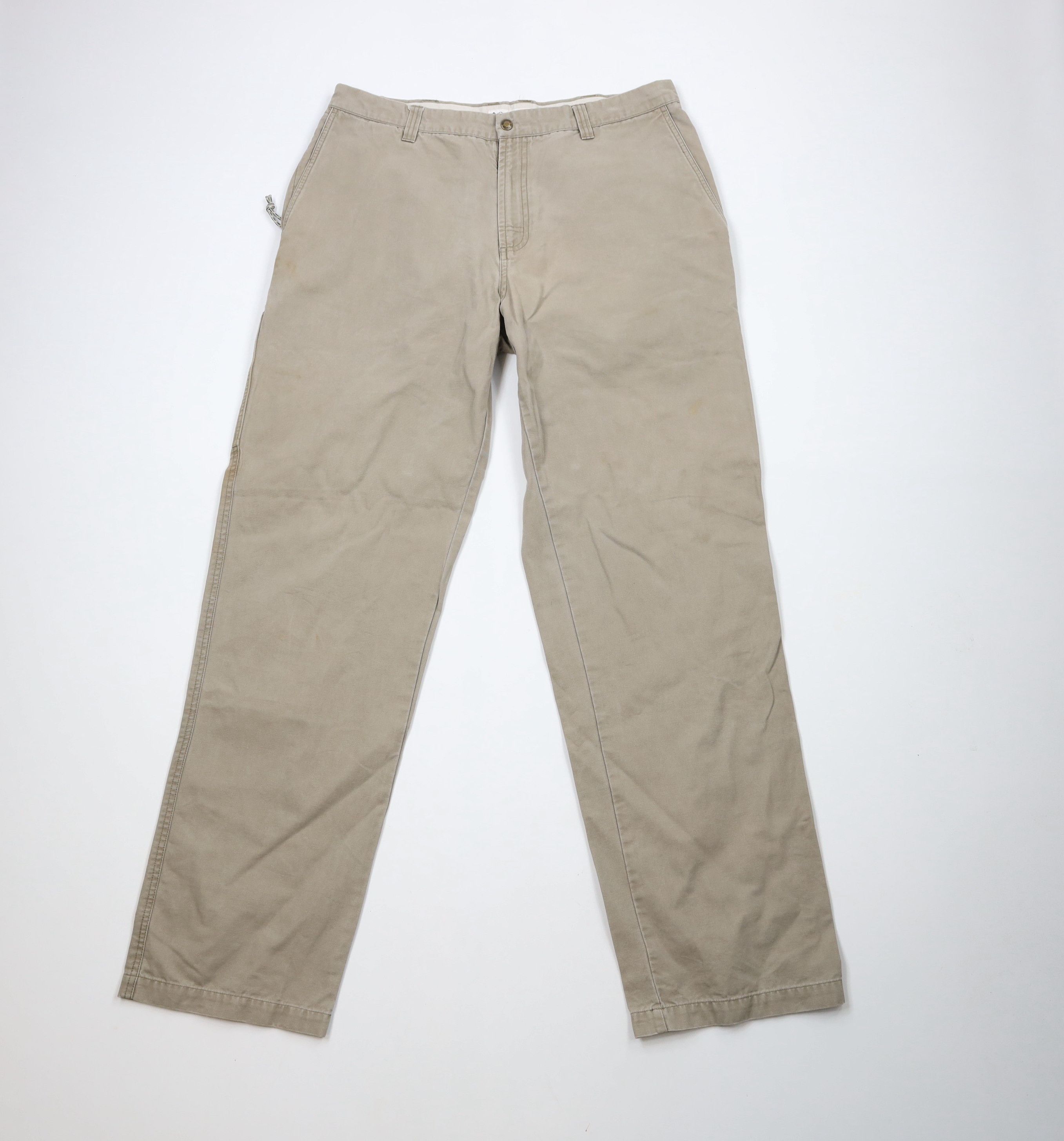Columbia × Vintage Vintage Columbia Spell Out Canvas Wide Leg Pants Beige Size US 36 / EU 52 - 1 Thumbnail