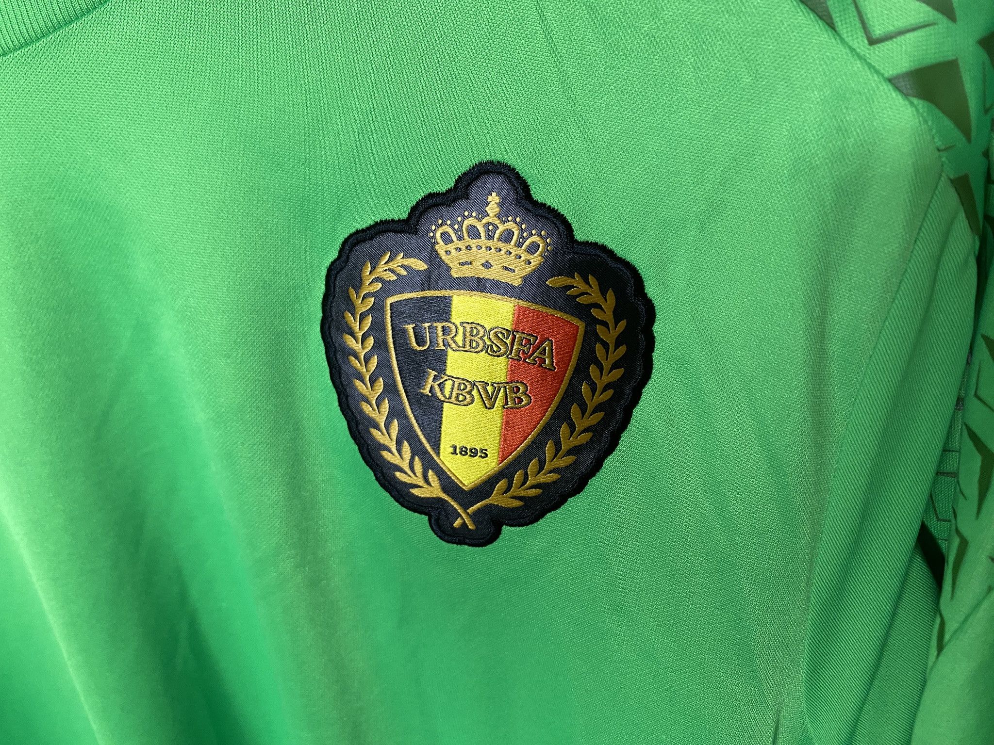 Adidas BELGIUM 2016 2017 GOALKEEPER FOOTBALL SHIRT SOCCER JERSEY Size US M / EU 48-50 / 2 - 3 Thumbnail