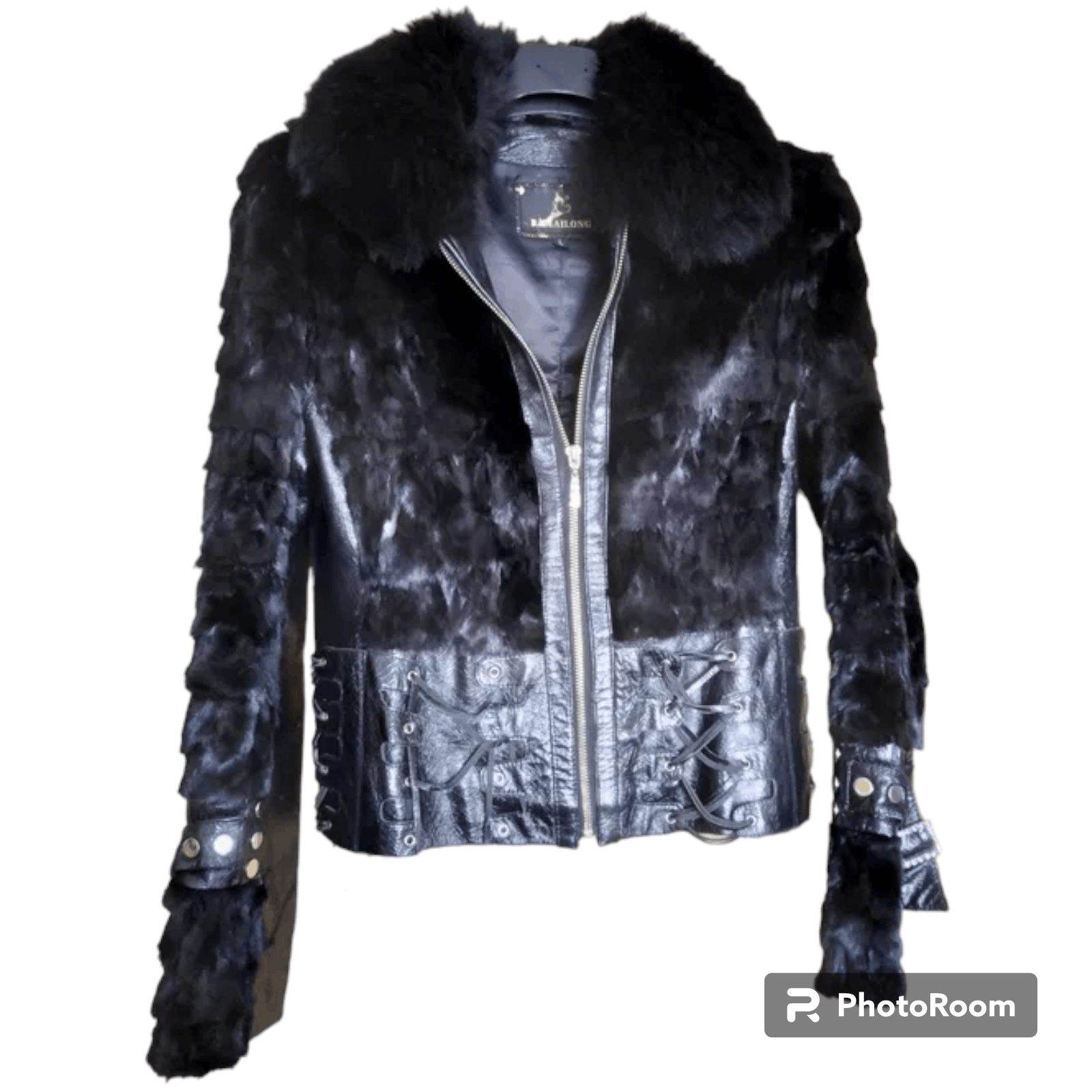 image of Avant Garde x Italian Designers Real Fur Coat Size S in Black, Women's