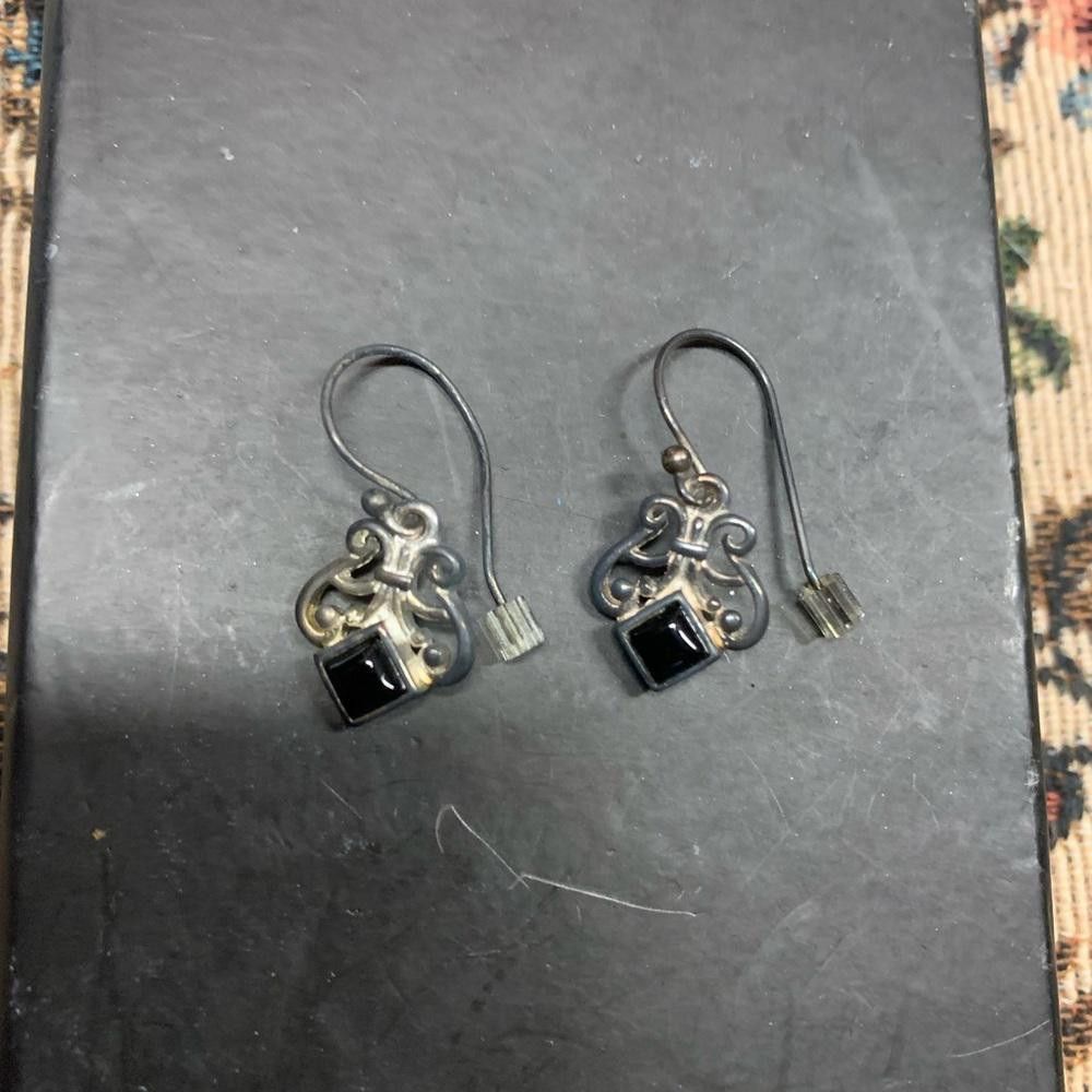 Designer Elegant Black Stone Necklace & Earring Set Size ONE SIZE - 3 Thumbnail