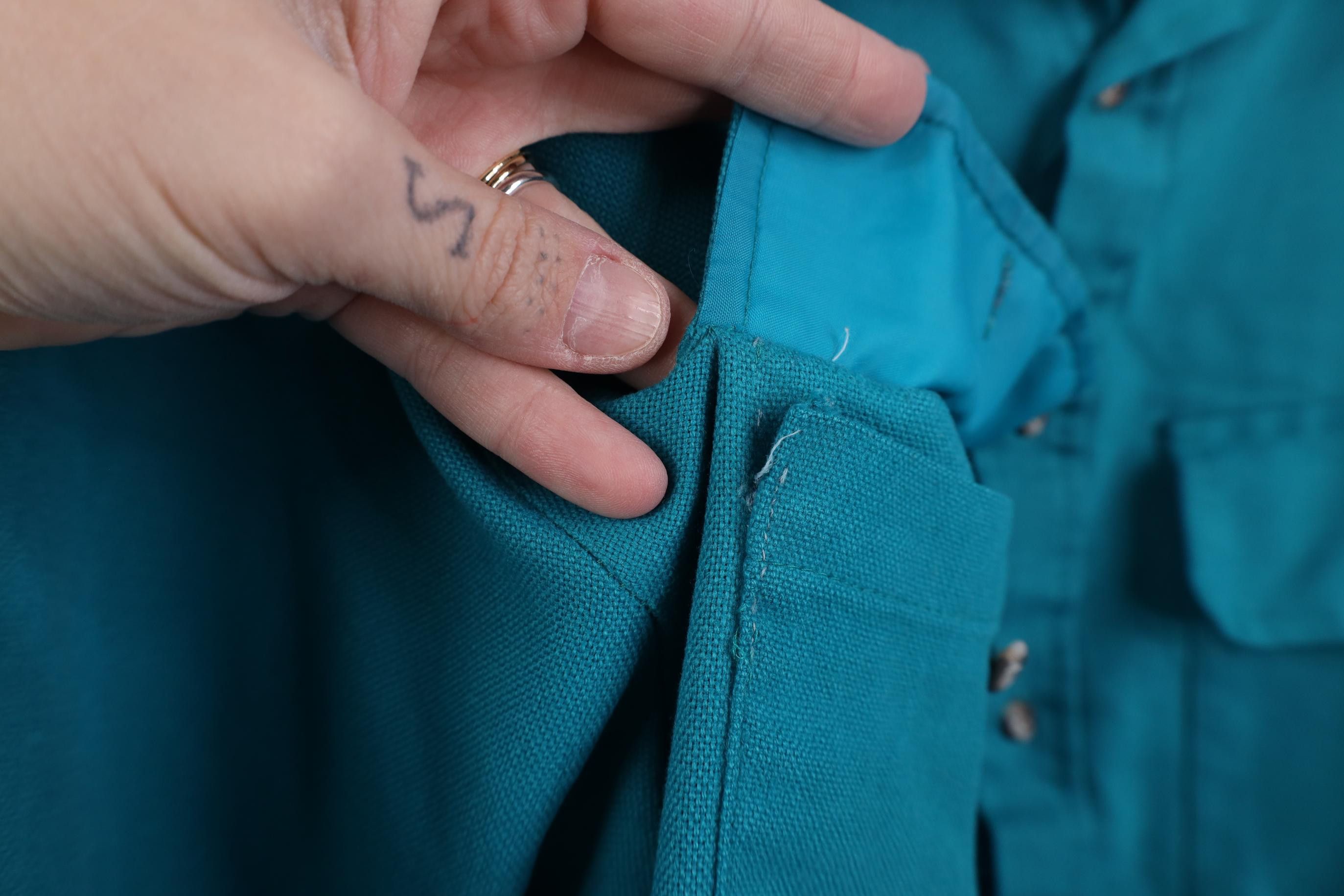 Vintage Vintage 70s 80s Streetwear Knit Double Pocket Button Shirt Size US L / EU 52-54 / 3 - 9 Thumbnail