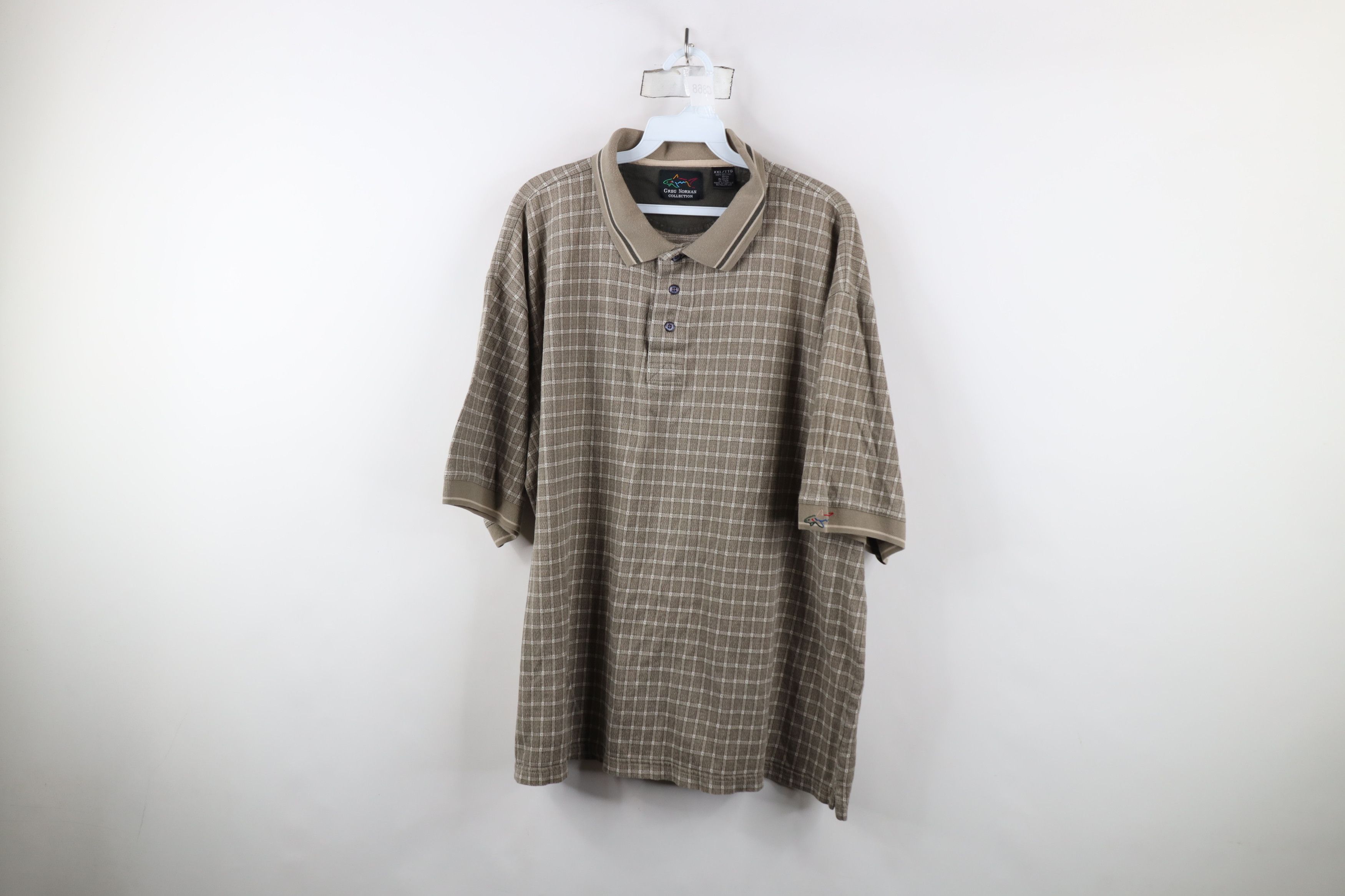 Vintage Vintage 90s Streetwear Checkered Knit Collared Polo Shirt Size US XXL / EU 58 / 5 - 1 Thumbnail