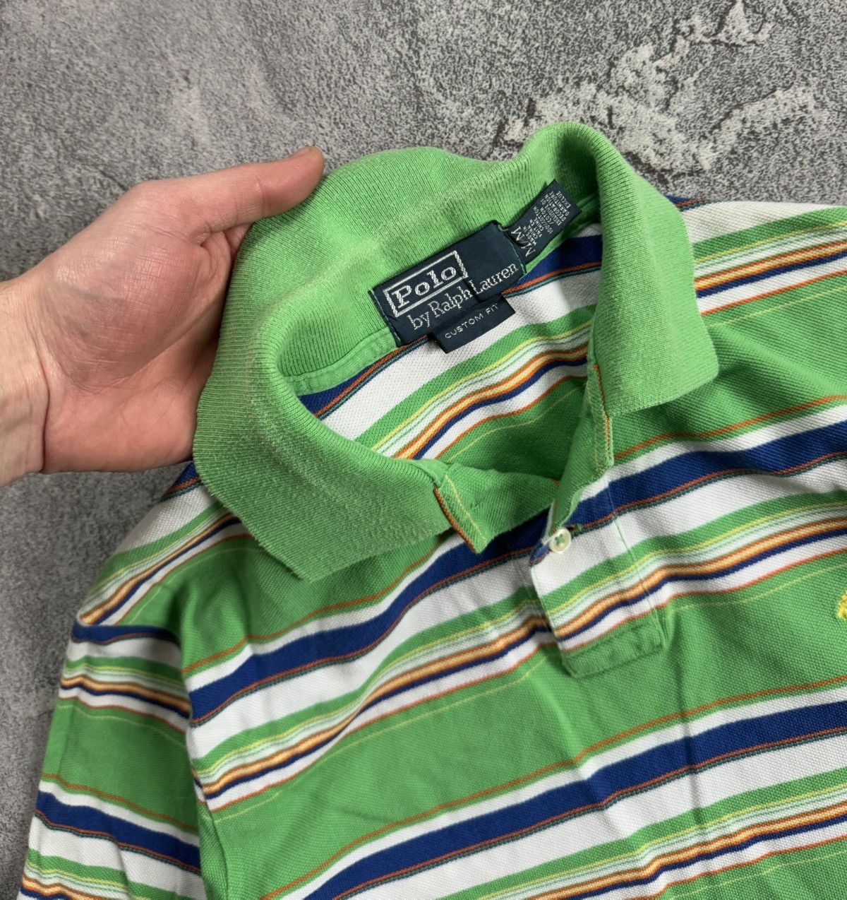 Polo Ralph Lauren × Ralph Lauren × Vintage Polo Ralph Lauren M striped polo button up T-shirt tee RL Size US M / EU 48-50 / 2 - 9 Thumbnail