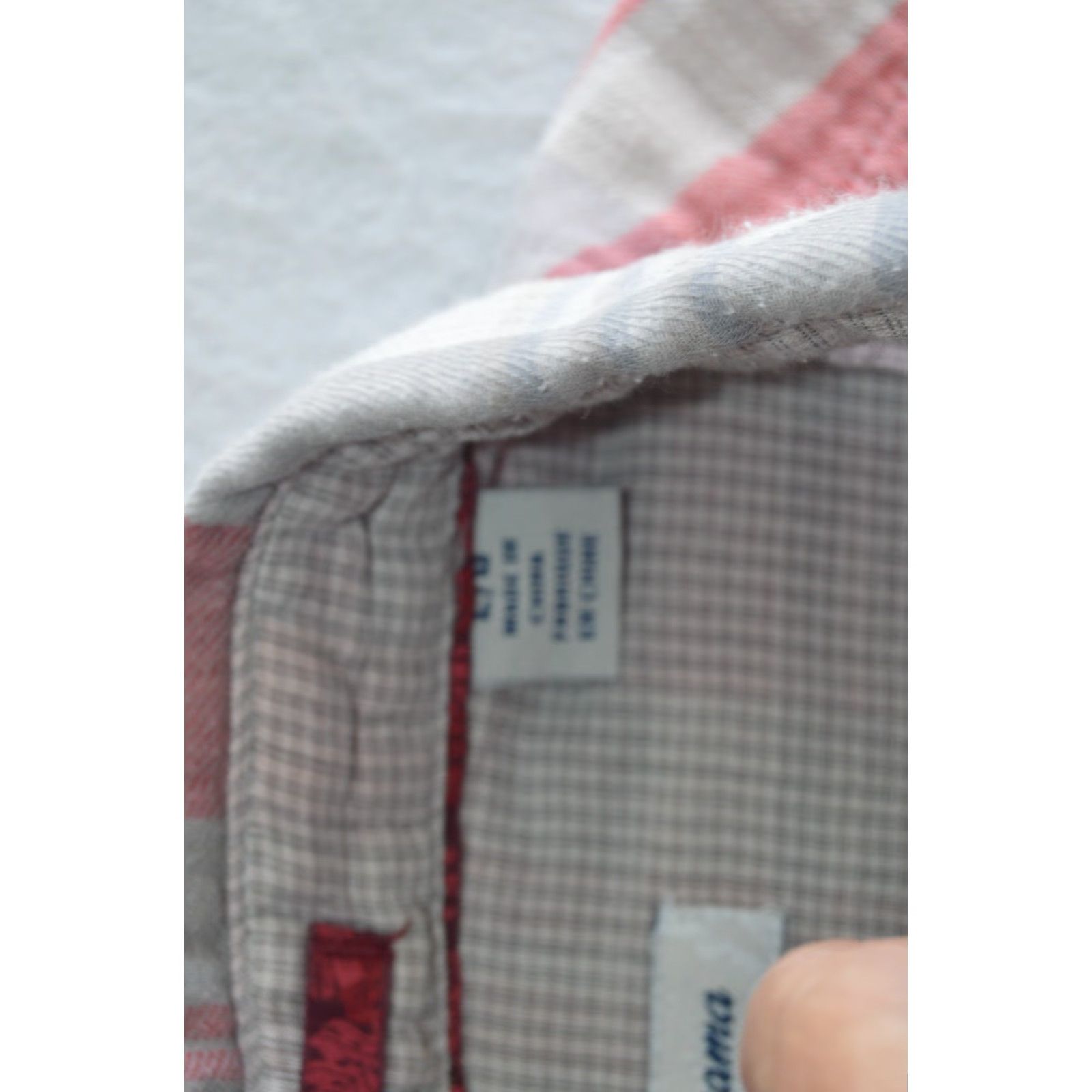 Tommy Bahama Tommy Bahama Shirt Men's Large Flannel Long Sleeve Button-Up Pink Grey Casual Plaid Pocketed Beach 90s Mens Manufactured Folded Crew? Size US L / EU 52-54 / 3 - 5 Thumbnail