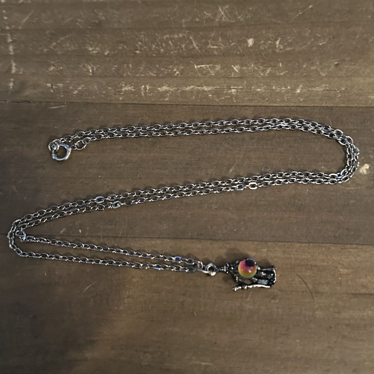 Vintage Vintage Wizard with rainbow crystal ball pendant necklace Size ONE SIZE - 2 Thumbnail