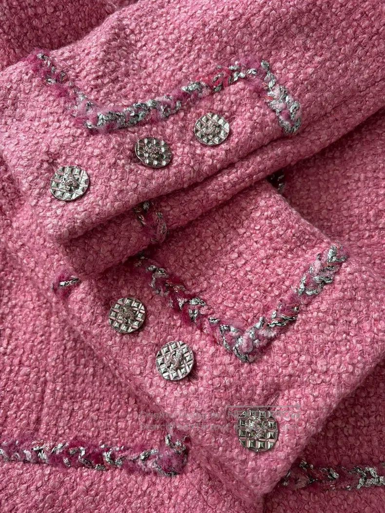 Chanel Chanel High-end handicraft workshop pink tweed medium-leng Size XS / US 0-2 / IT 36-38 - 4 Thumbnail