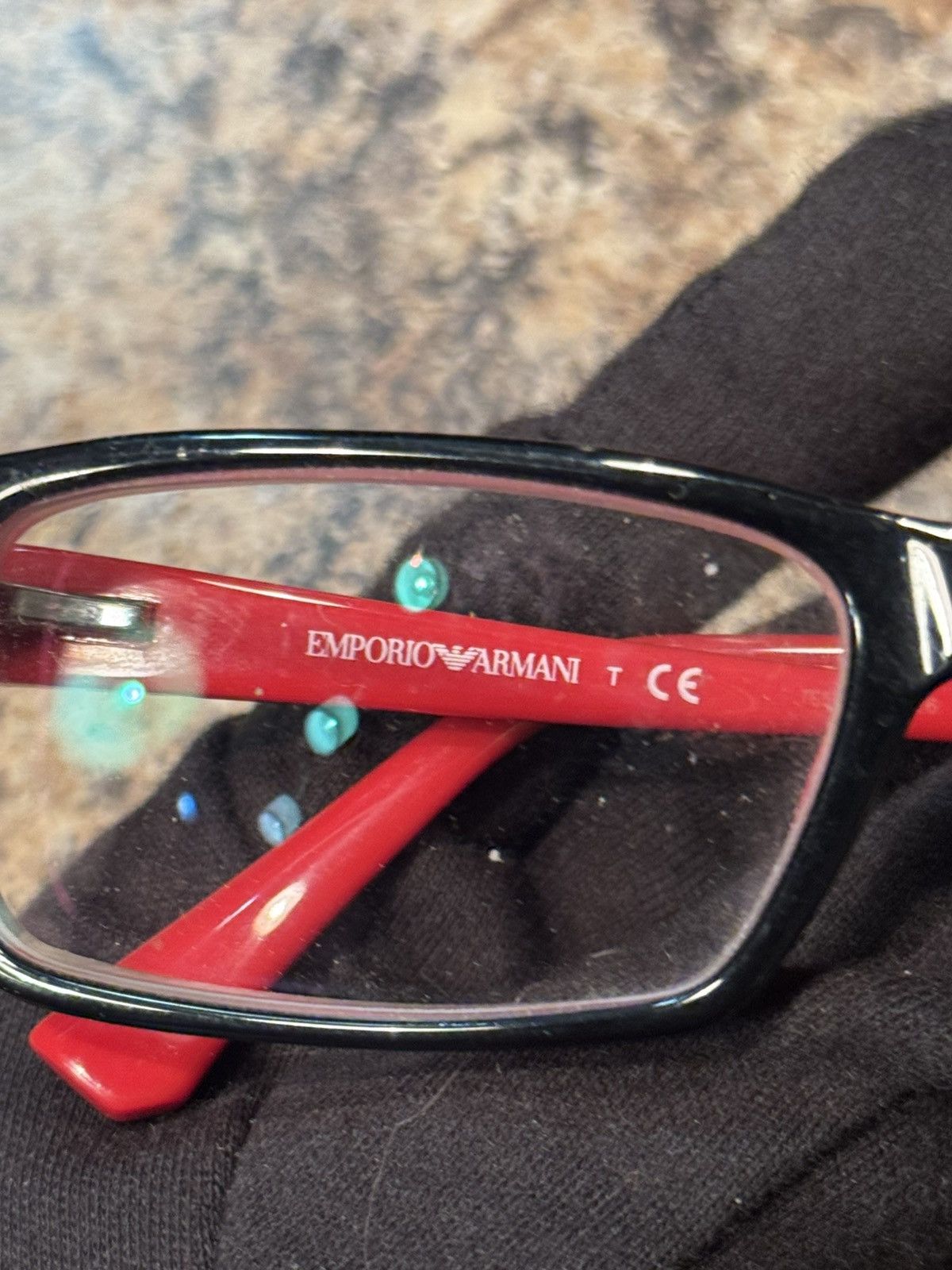 Emporio Armani Emporio Armani EA3003 Black & Red Optical Glasses Size ONE SIZE - 6 Thumbnail