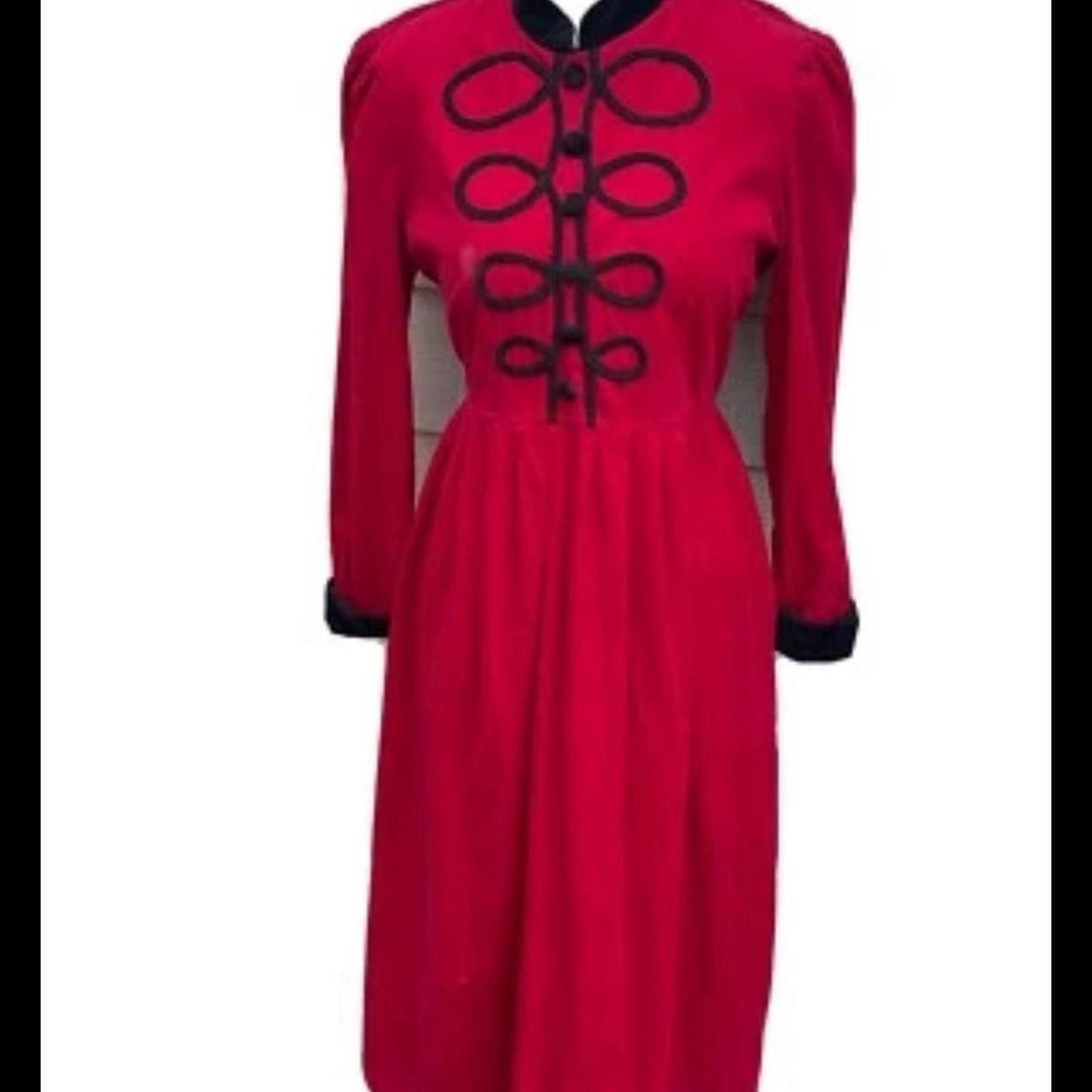 Other Red and black vintage 1980s dress #80sfashion Size M / US 6-8 / IT 42-44 - 4 Thumbnail