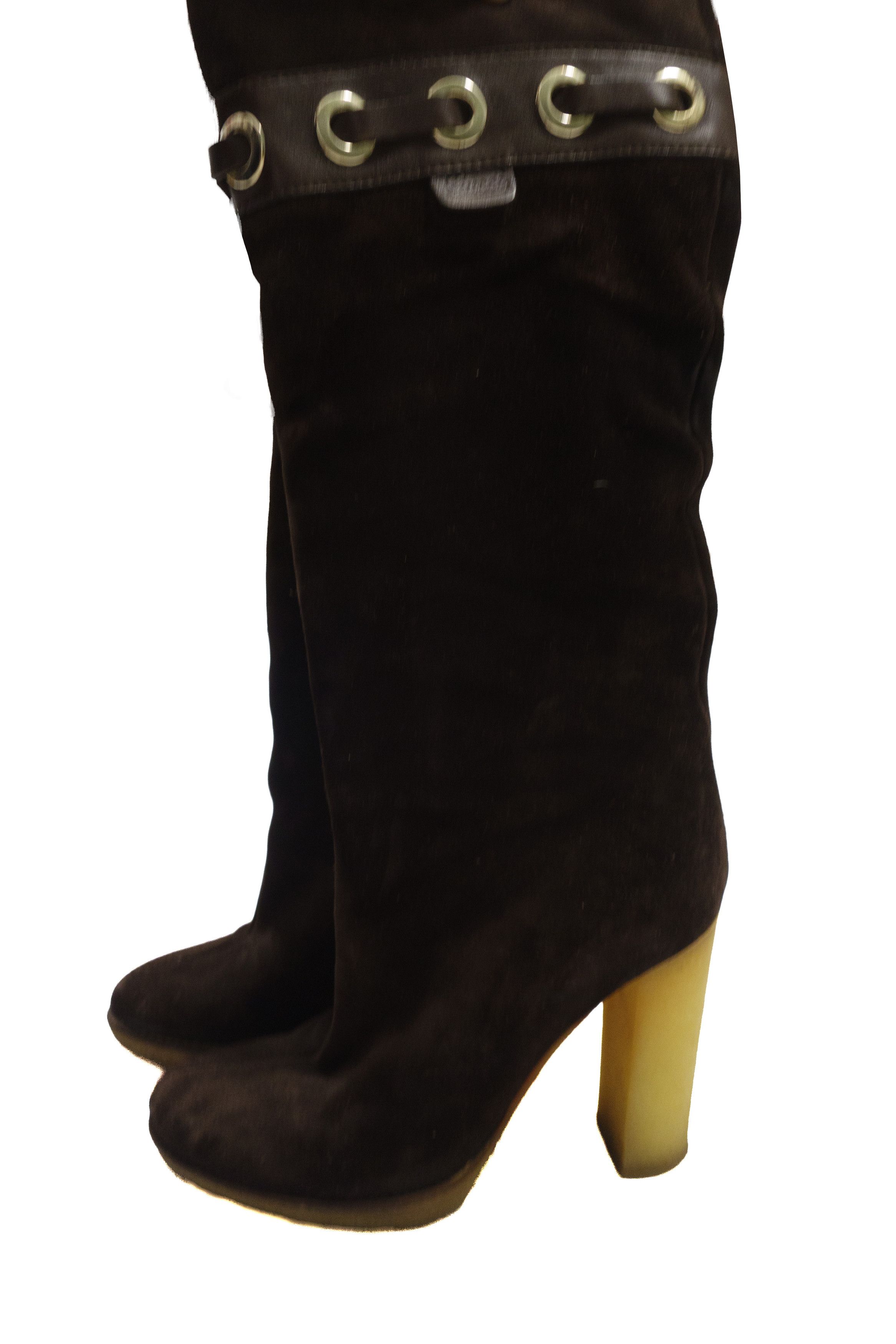 Gucci Tom Ford Suede Fur Trim Knee High Snow Boots Size US 6 / IT 36 - 3 Thumbnail