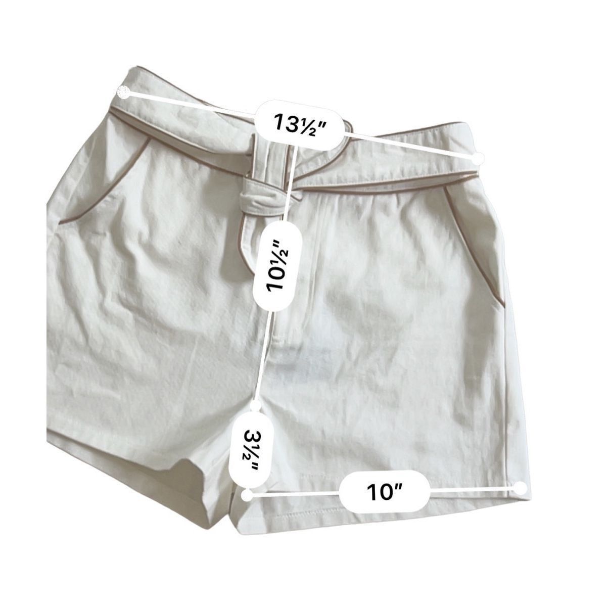 Ralph Lauren Le lis ivory denim tie shorts Size 27" / US 4 / IT 40 - 6 Thumbnail