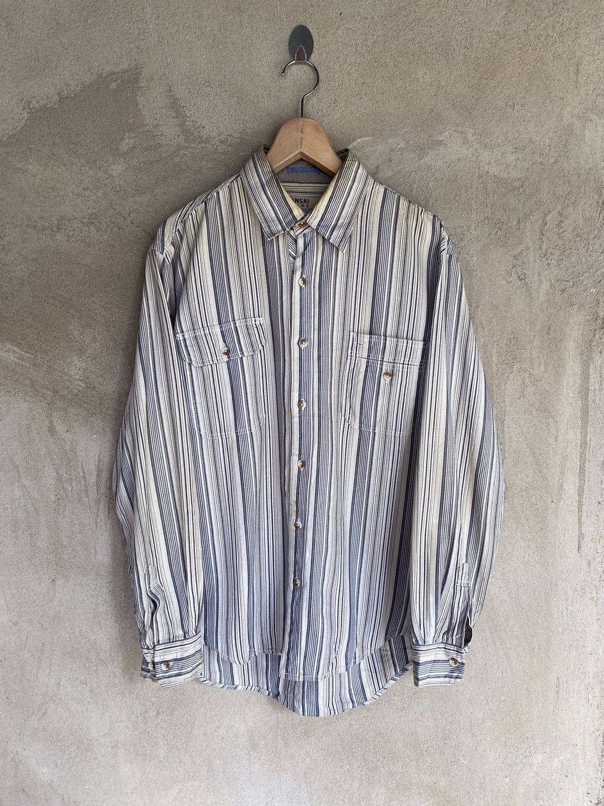 Flannel Kansai Jeans Multipocket Stripe Design Flannel Shirt Size US M / EU 48-50 / 2 - 2 Thumbnail