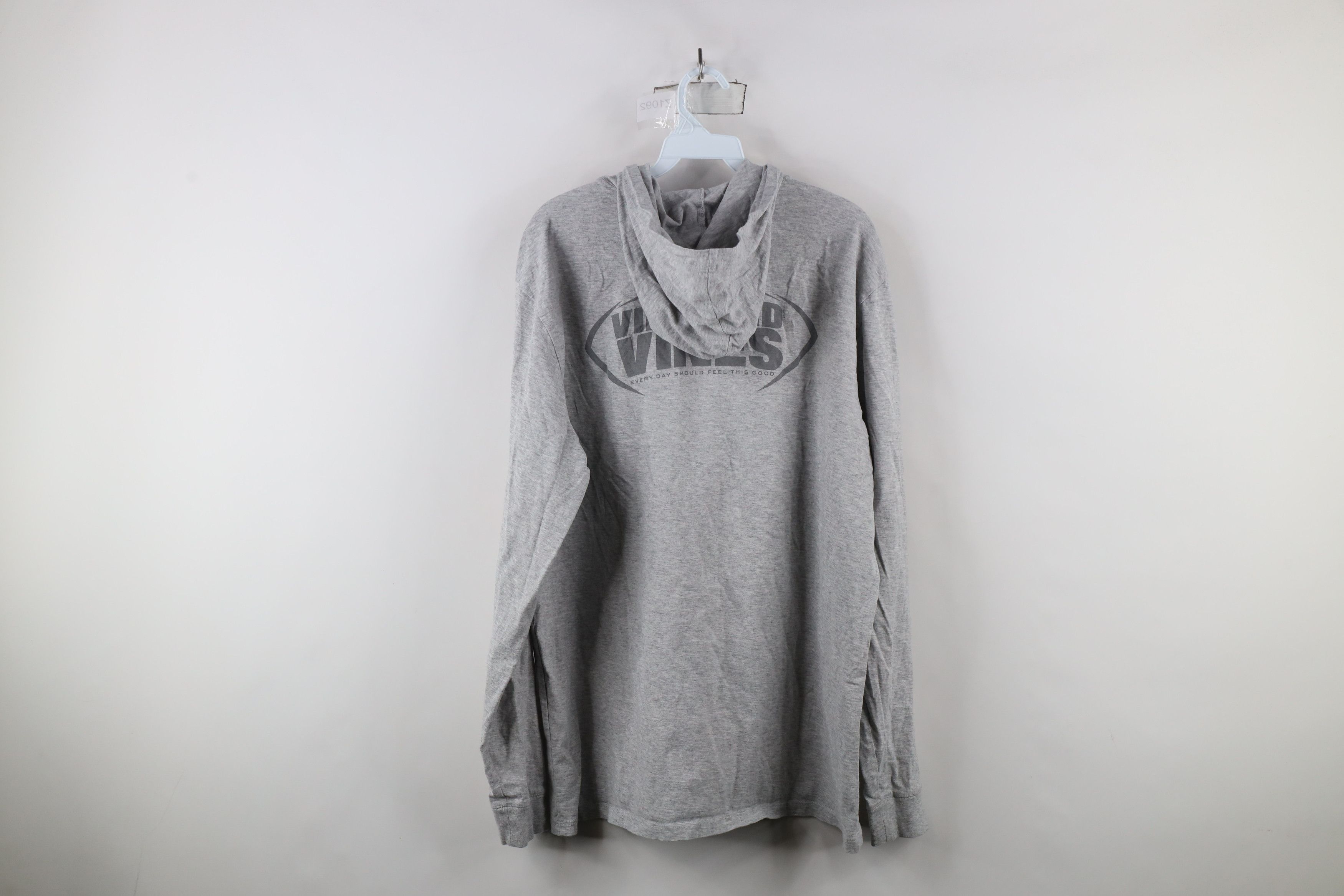 Vineyard Vines × Vintage Vineyard Vines Football Long Sleeve Hooded T-Shirt Gray Size US L / EU 52-54 / 3 - 9 Thumbnail