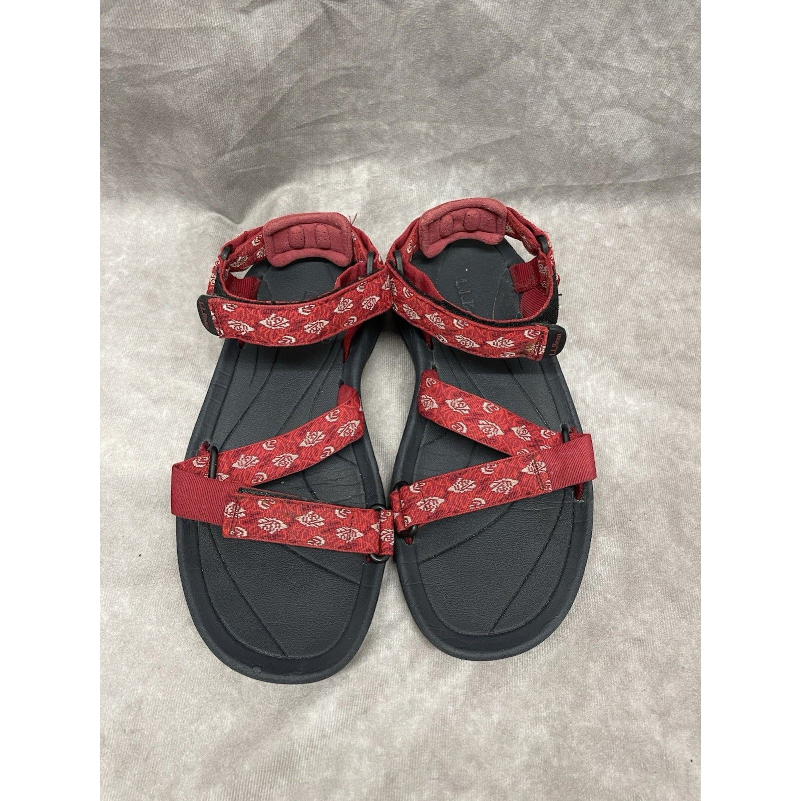 L.L. Bean LL BEAN Women's Red Nylon Hook & Loop Strappy Sport Sandals Size US 8.5 / IT 38.5 - 1 Thumbnail