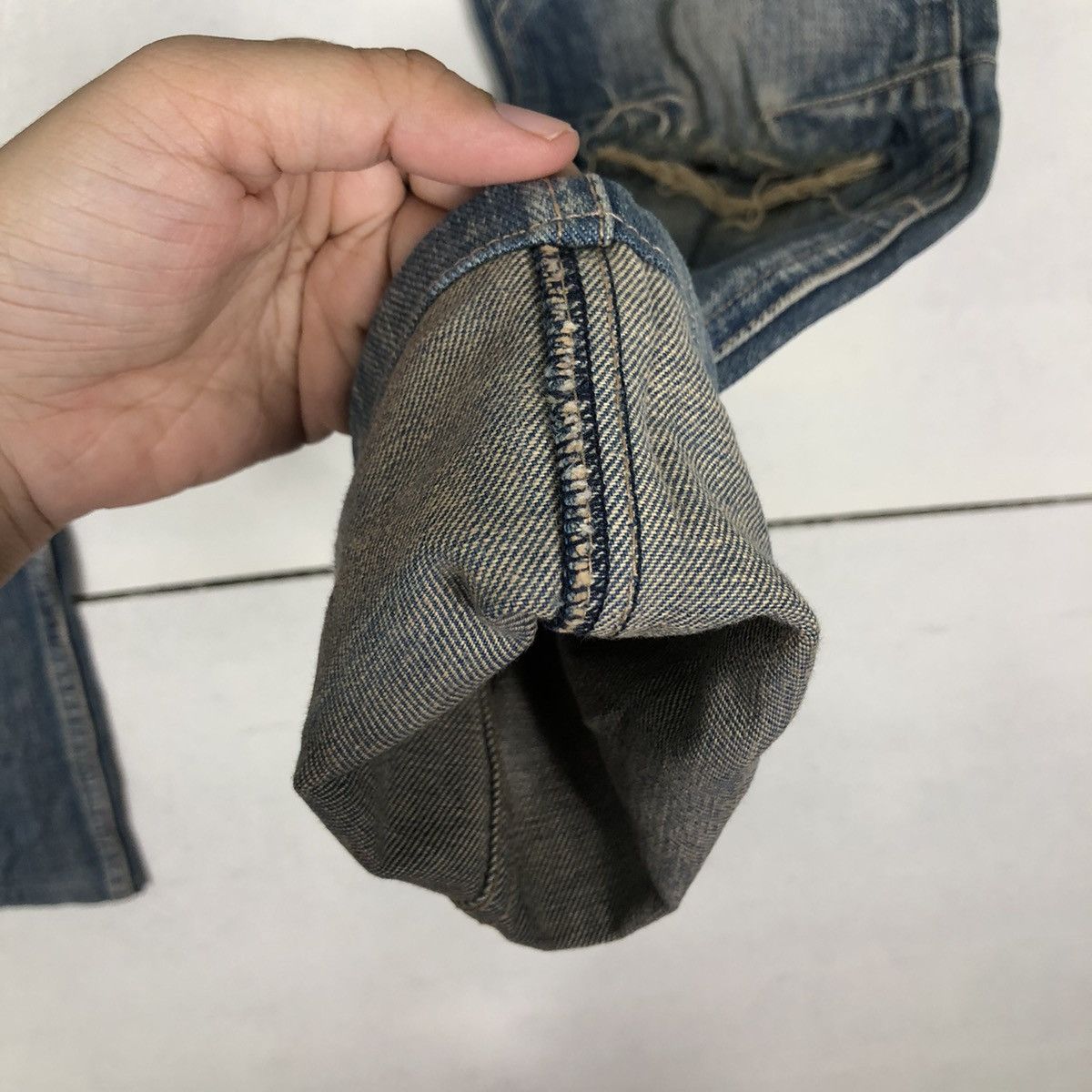 Japanese Brand 🔥90s Rare Distressed Design Jeans Fadthree Hysteric Glamour Size US 26 / EU 42 - 12 Thumbnail