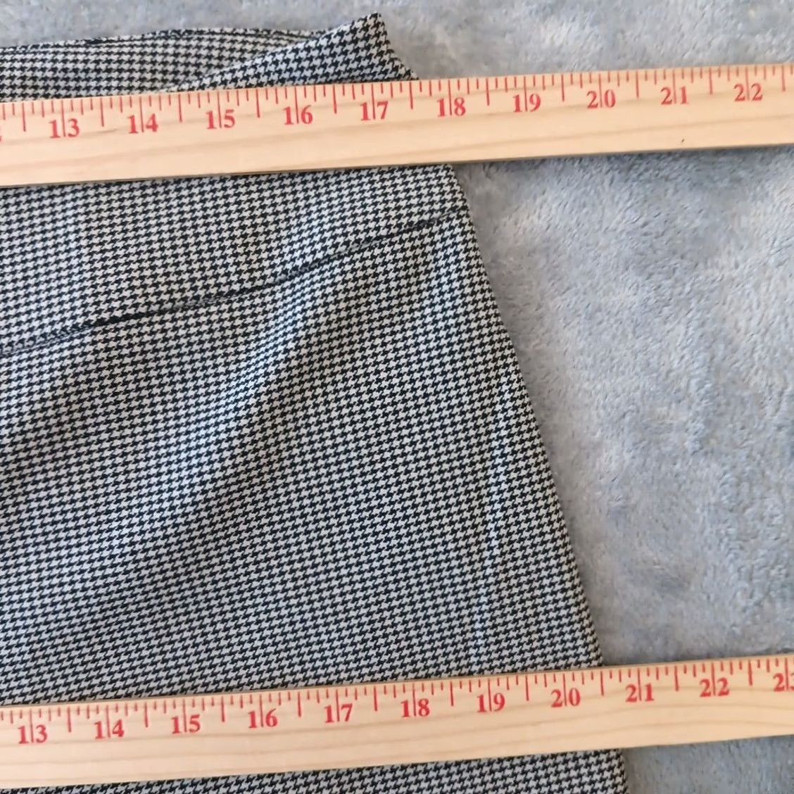 Vintage Zac & Rachel Pants Womens 14P Gray Ankle Size Black Houndstooth Pull Stretch Size 36" / US 14 / IT 50 - 3 Thumbnail