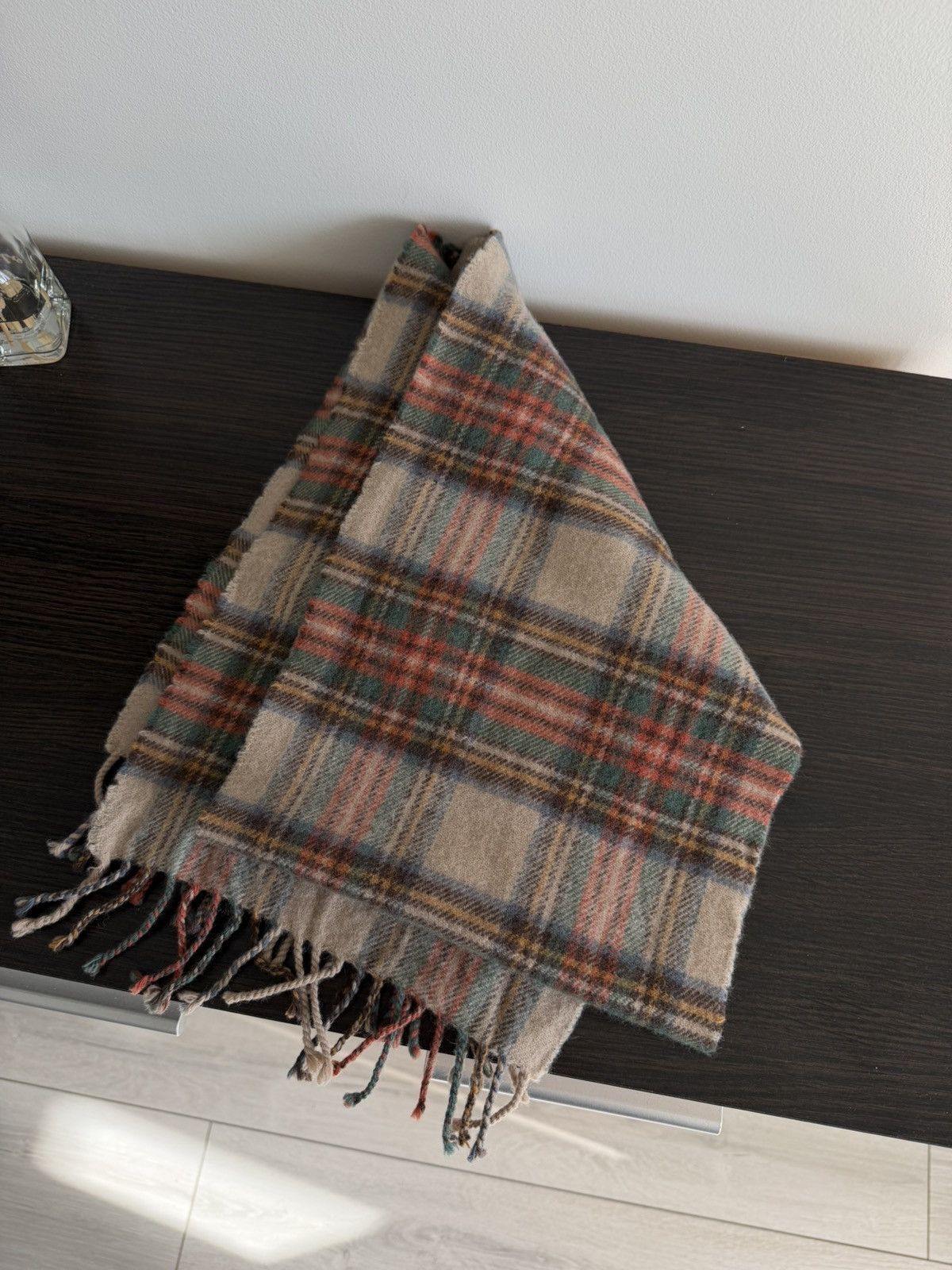 Johnstons Of Elgin Johnstons Lambswool Scarf Check Plaid Made in Scotland Size ONE SIZE - 7 Thumbnail