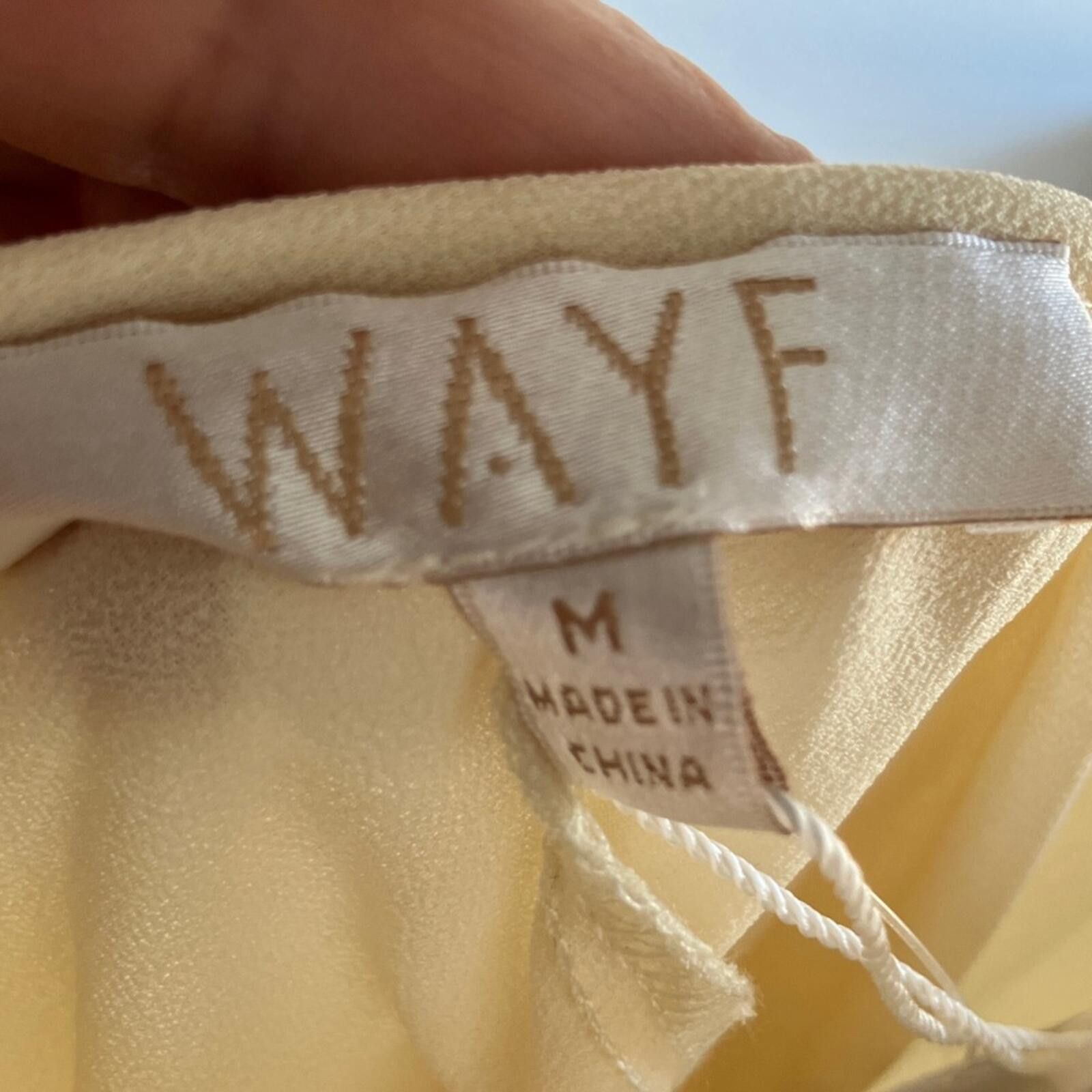Lil Wayne NWT Wayf Cream Women's Chemise with Lace Trim Size ONE SIZE - 2 Thumbnail