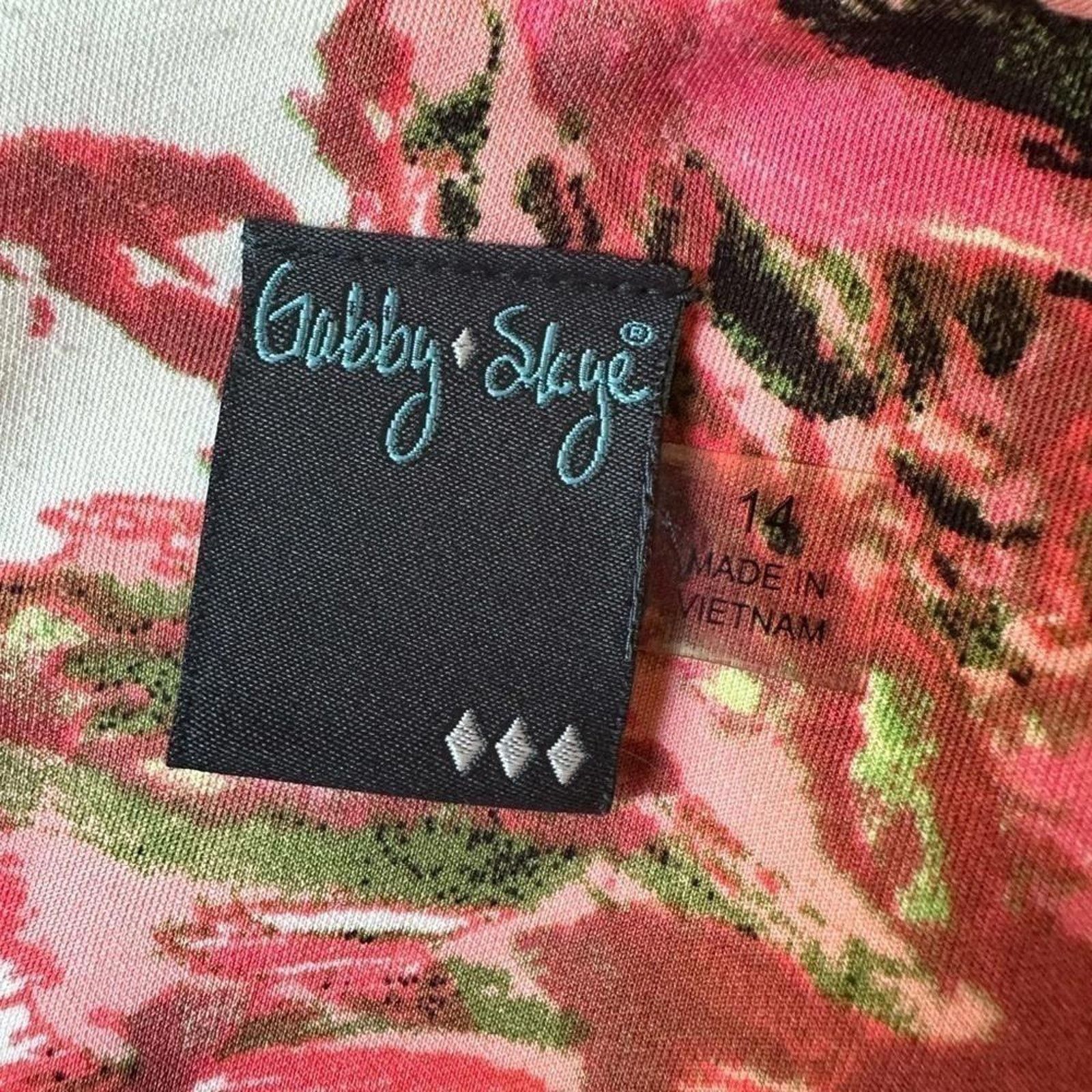 Designer Gabby Skye Floral Print A-Line Dress - Size 14 Size XL / US 12-14 / IT 48-50 - 4 Thumbnail