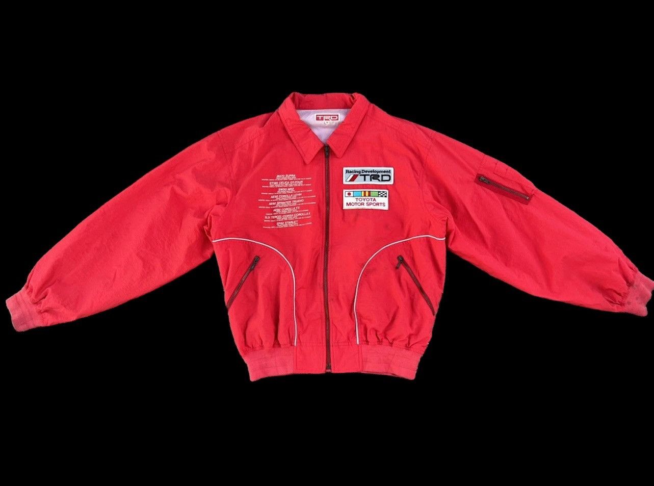 Vintage RARE!!! Vintage 80s Toyota TRD Light Bomber Jacket Red Size US M / EU 48-50 / 2 - 1 Thumbnail