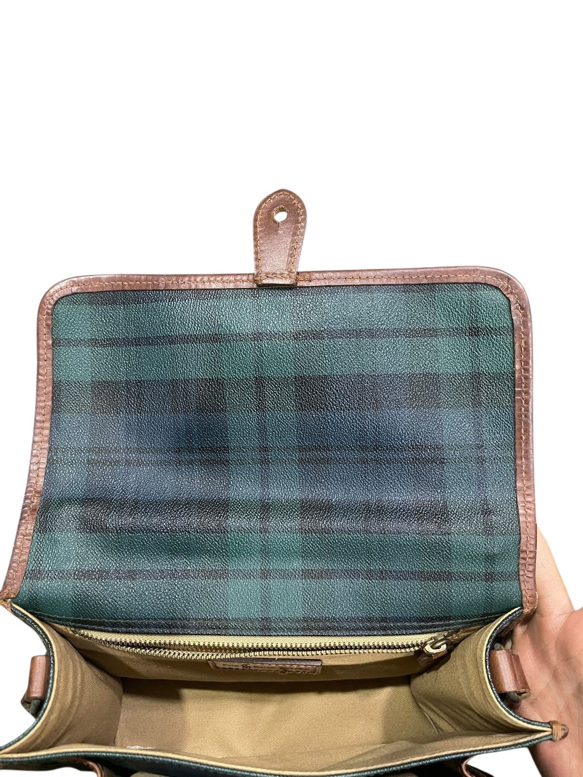 Polo Ralph Lauren Vintage Polo Ralph Lauren Plaid Crossbody Leather Bag Size ONE SIZE - 7 Thumbnail