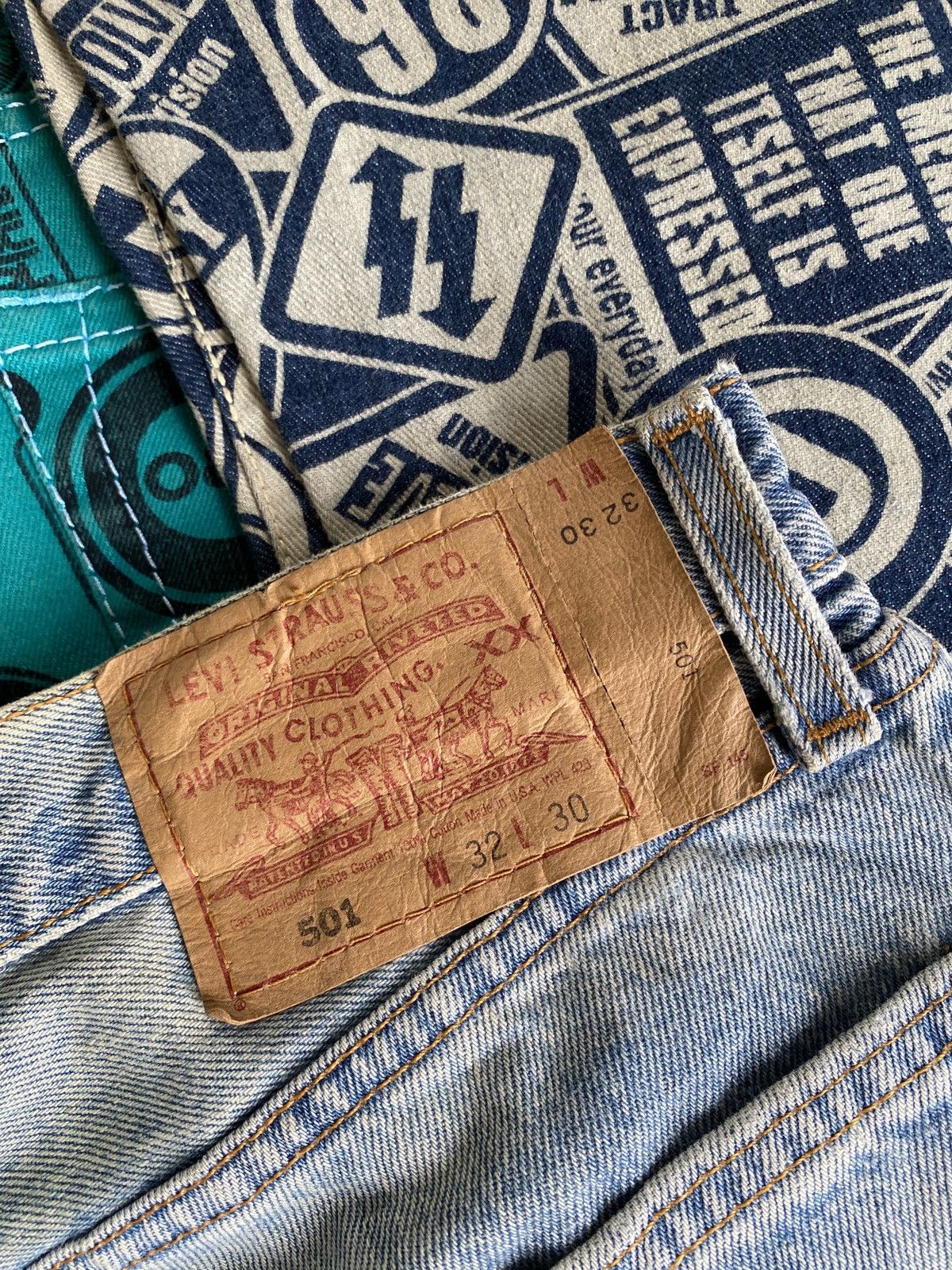 Levi's Vintage 90s Levi’s 501 Distressed Rusty Denim Size US 30 / EU 46 - 17 Thumbnail