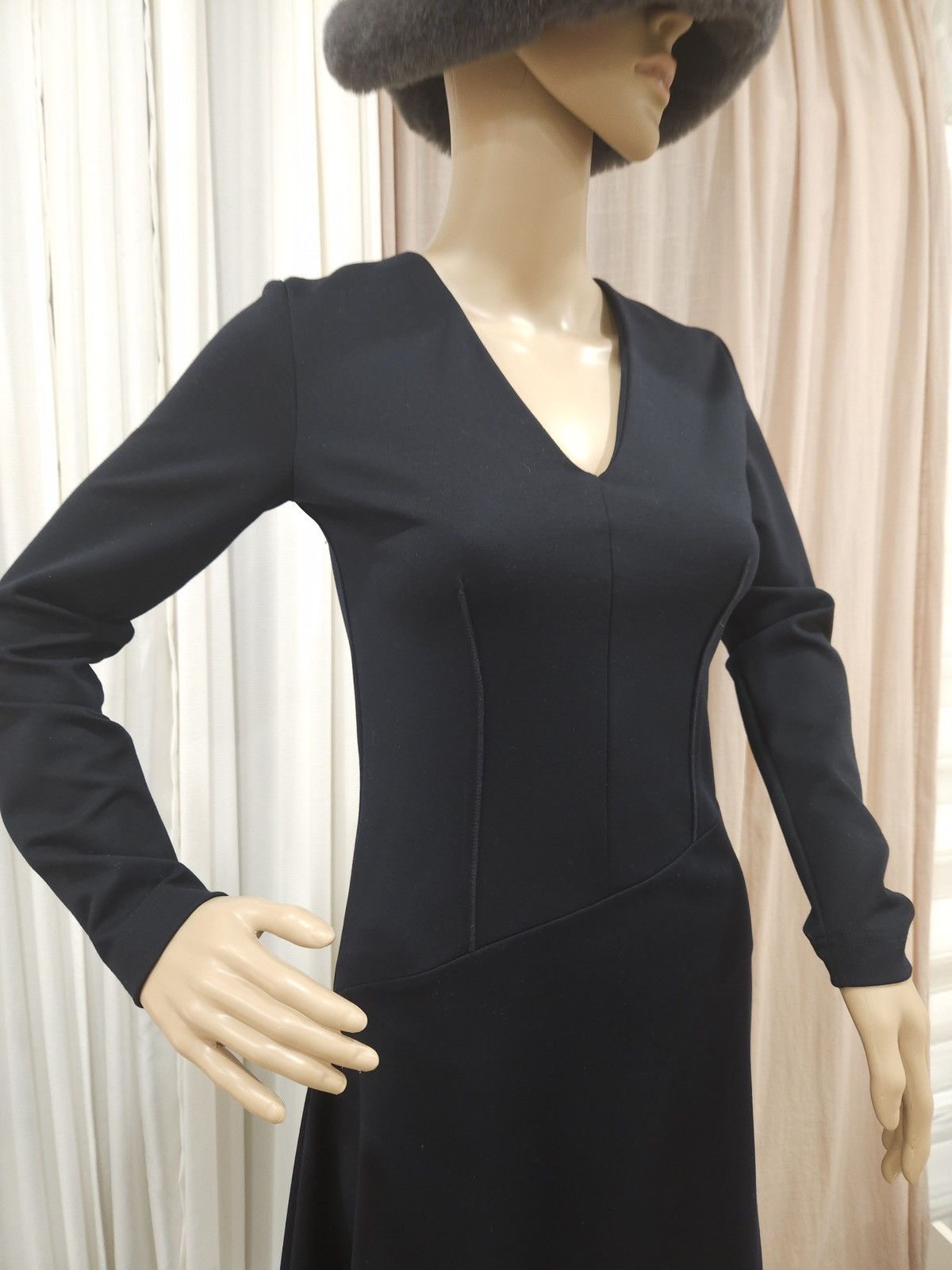 Designer × Vintage PIETRO FILIPI Elastic Asymmetrical Hem Deep-V Slim Fit Dress Size S / US 4 / IT 40 - 5 Thumbnail
