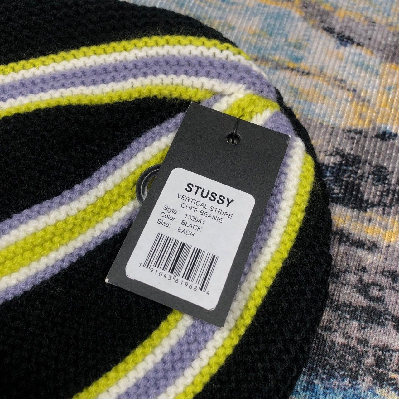 Stussy × Vintage Stussy Vertical Stripe Cuff Beanie Size ONE SIZE - 6 Thumbnail