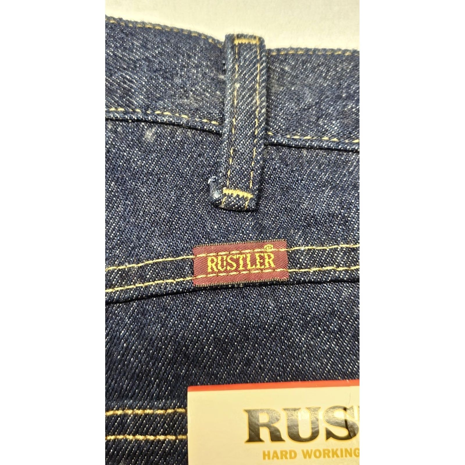 Denime Rustler Jeans Mens 38x34 Blue Regular Fit Straight Leg Denim NWT Size US 38 / EU 54 - 6 Thumbnail