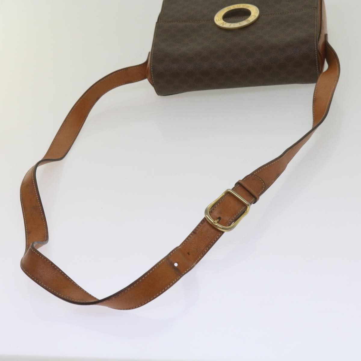 Celine CELINE Macadam Canvas Shoulder Bag Pvc Leather Brown Size ONE SIZE - 7 Thumbnail