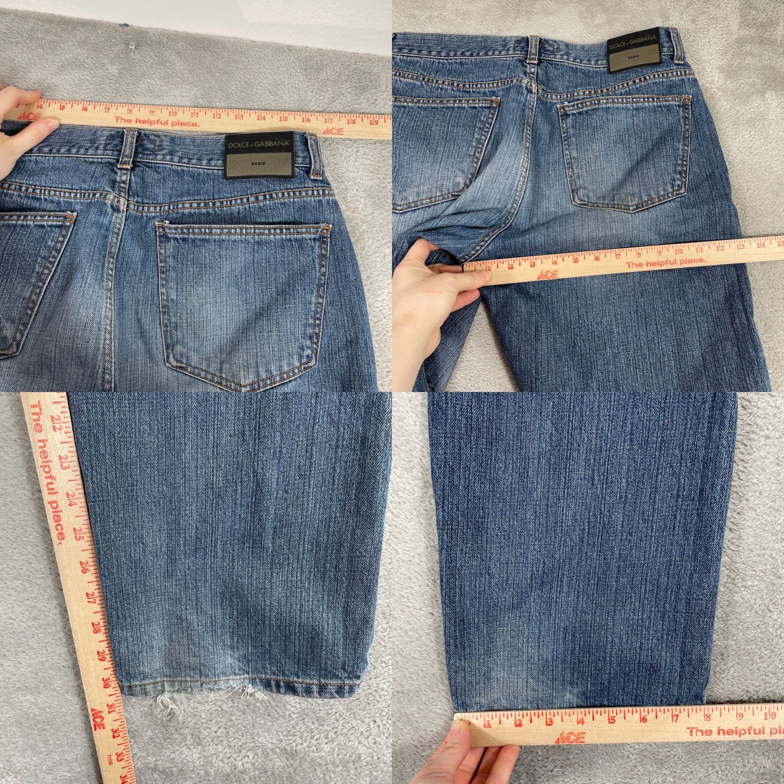 Dolce & Gabbana VINTAGE Dolce & Gabbana Jeans Mens 32x30 Blue Straight Leg Denim Designer 90s Retro Hipster Size US 32 / EU 48 - 8 Thumbnail